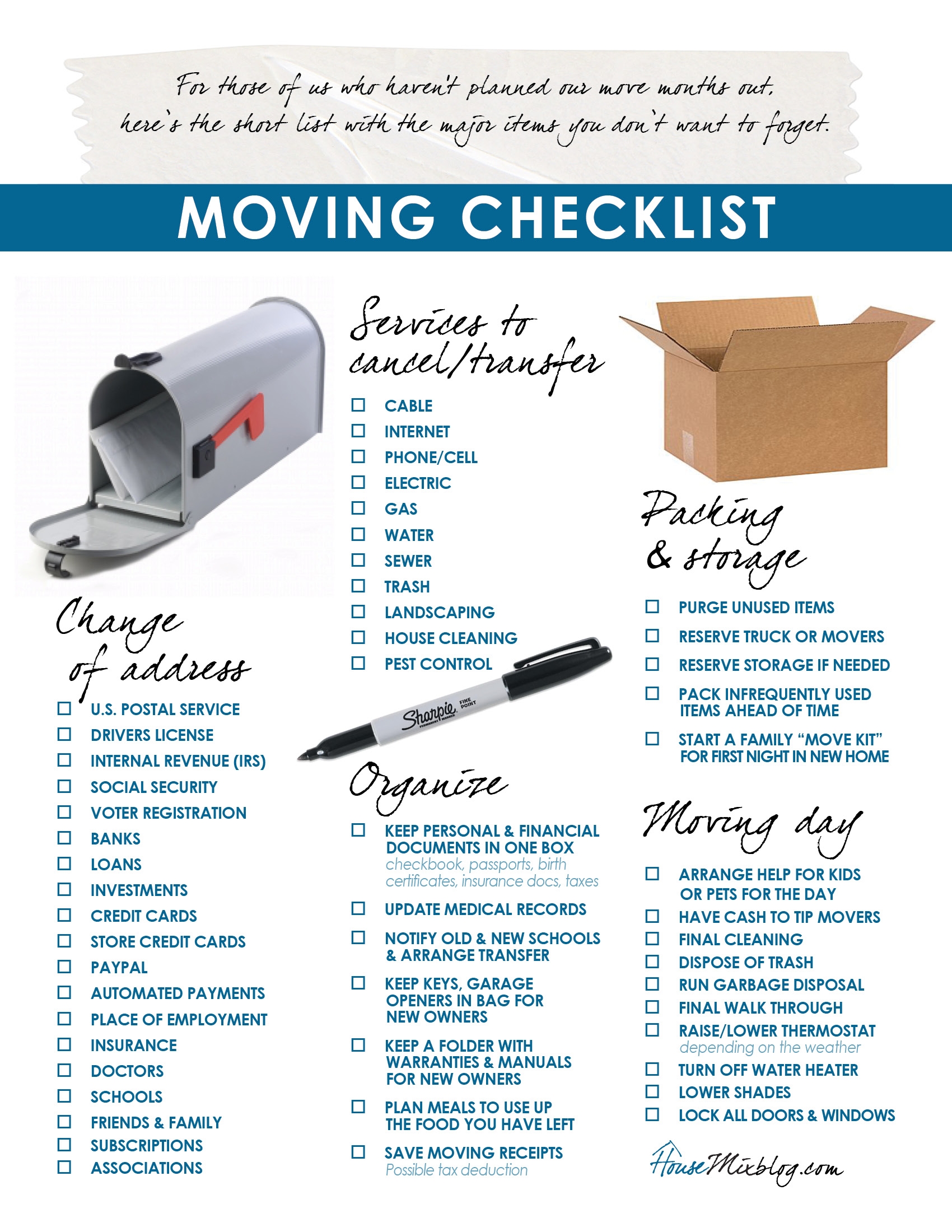 Moving Part 2 Change Of Address Services To Stop Organizing Checklist House Mix Moving Part 2 Change Of Address Services To Stop Organizing Checklist House Mix