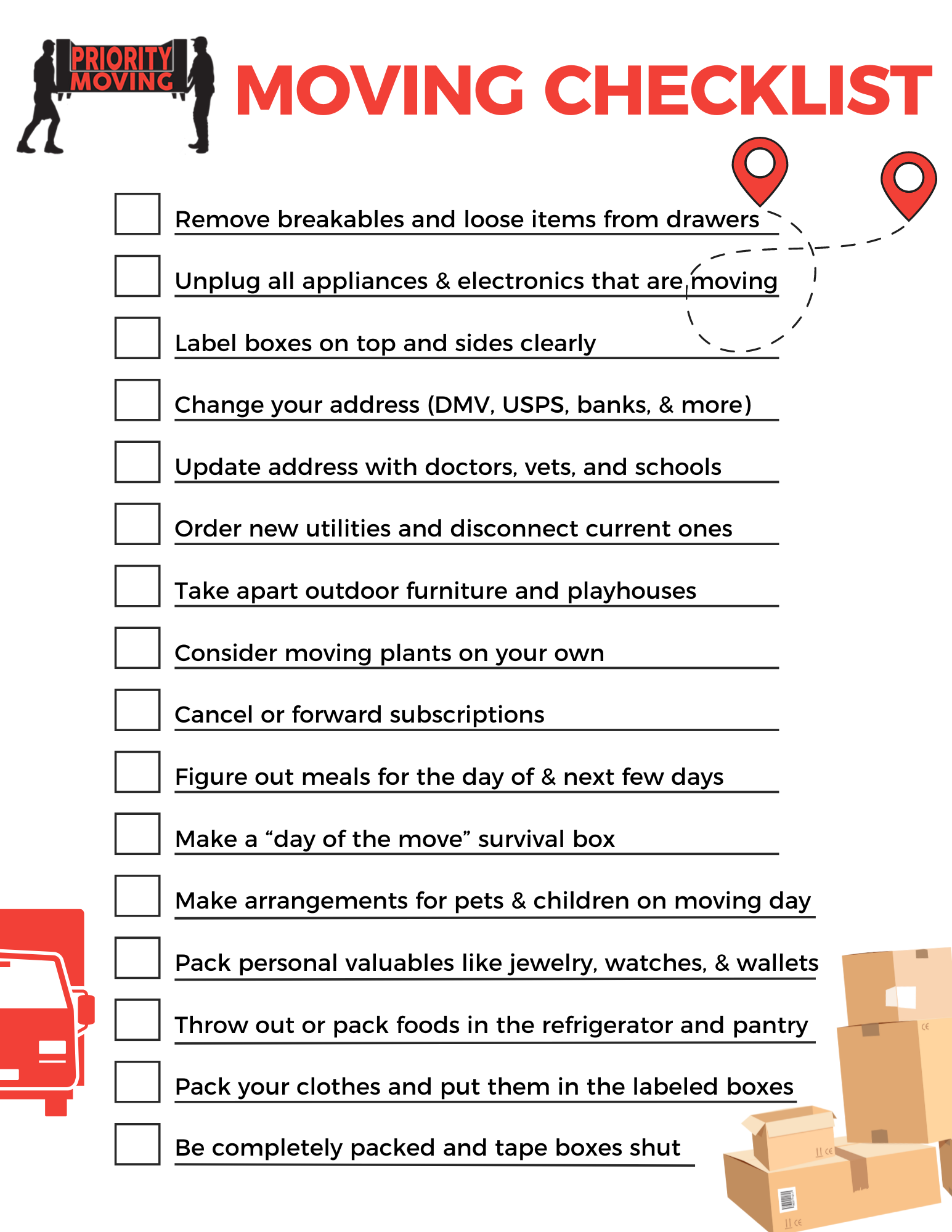 to do list for moving