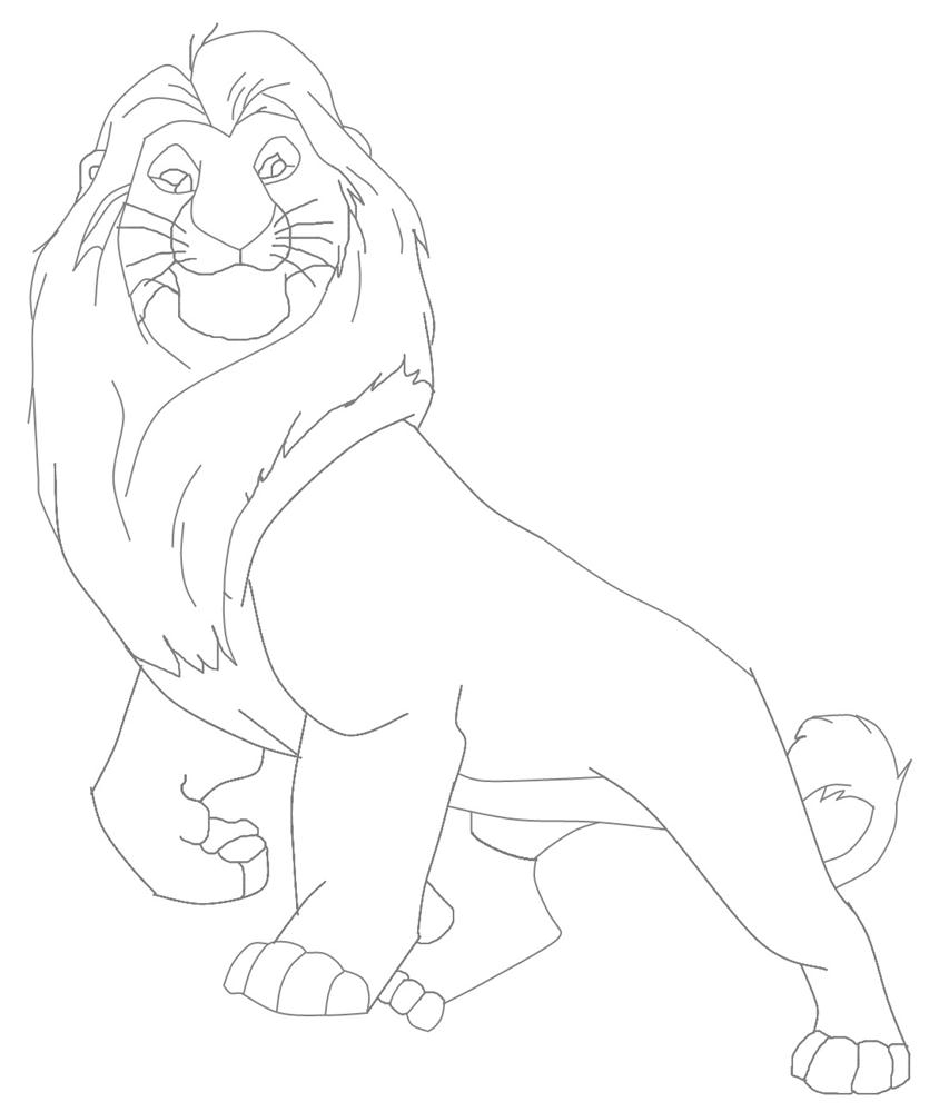 Mufasa Lion King Character Coloring Page