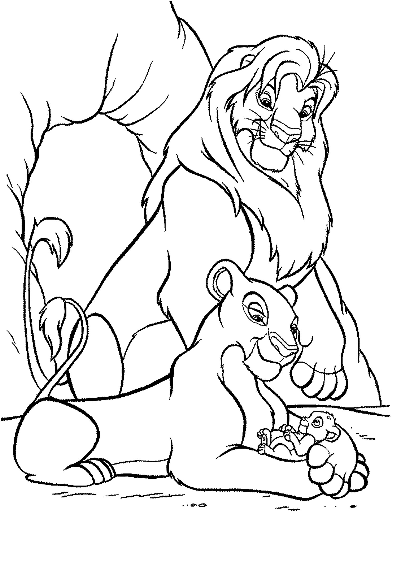 Mufasa Sarabi And Their Son Simba The Lion King Coloring Pages Mufasa Sarabi And Their Son Simba The Lion King Coloring Pages