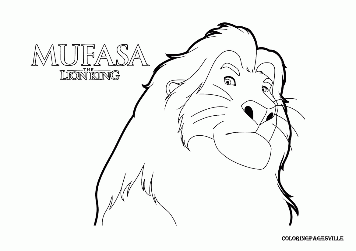 Mufasa The Lion King Coloring Pages
