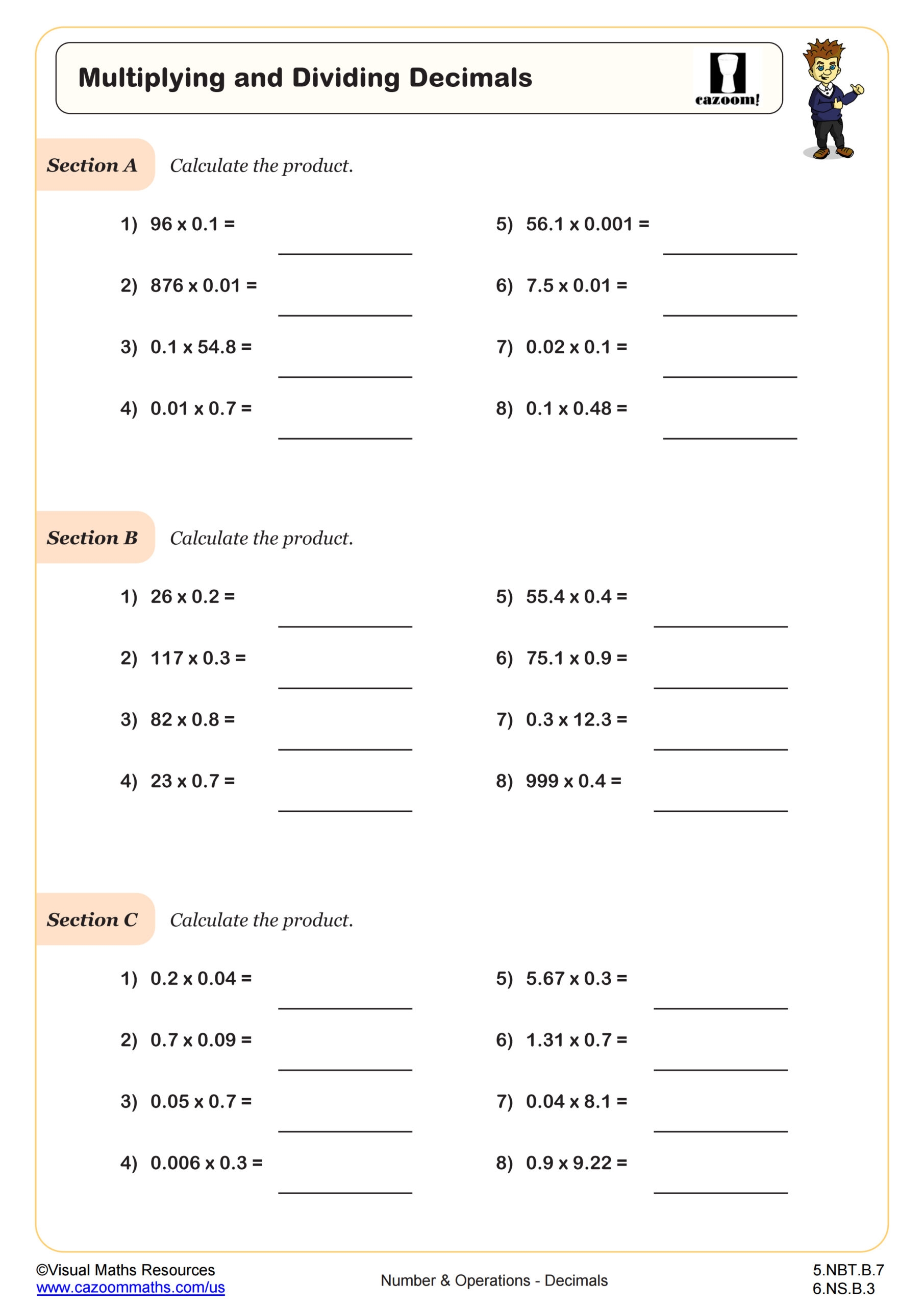 multiplying with decimals worksheet multiplying with decimals worksheet