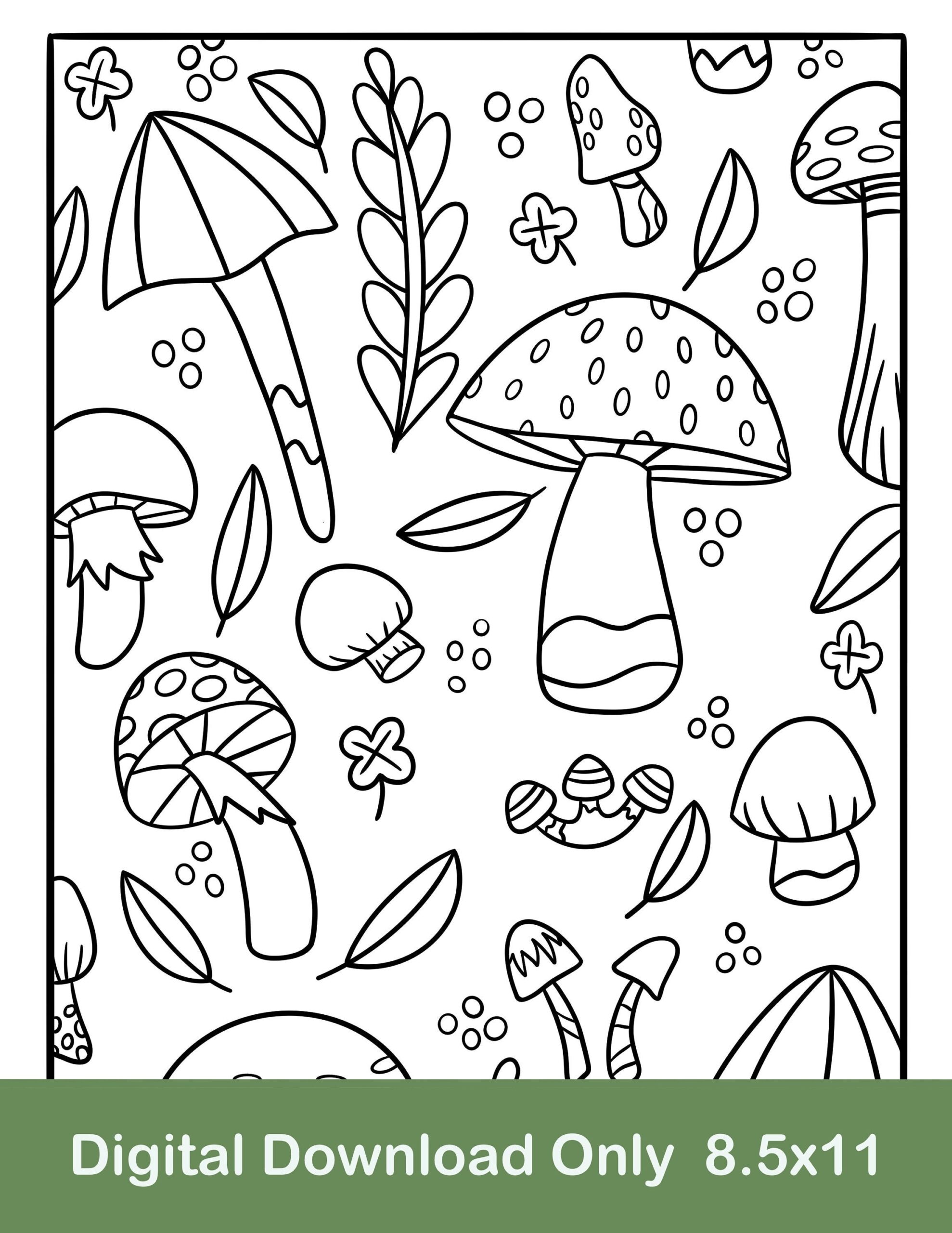 mushroom coloring page mushroom coloring page