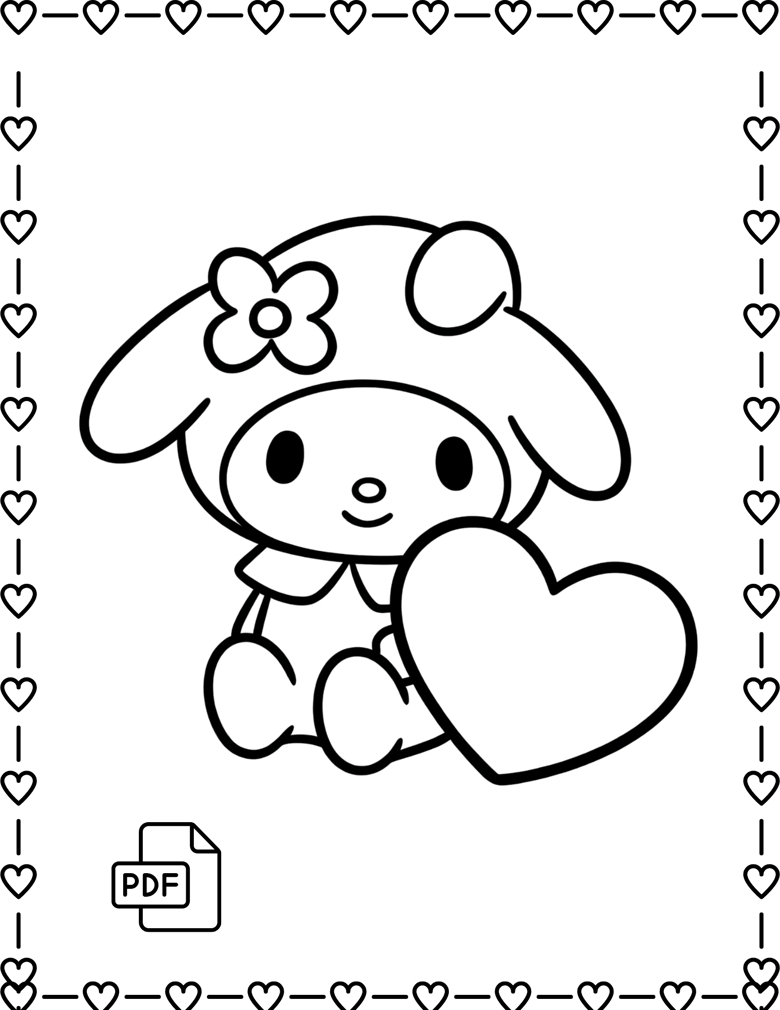 my melody coloring pages