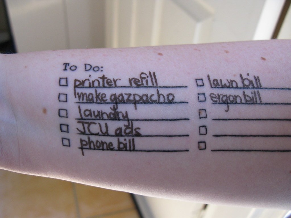 My To Do List Is Healed And In Use Tattooed By The Awesom Flickr