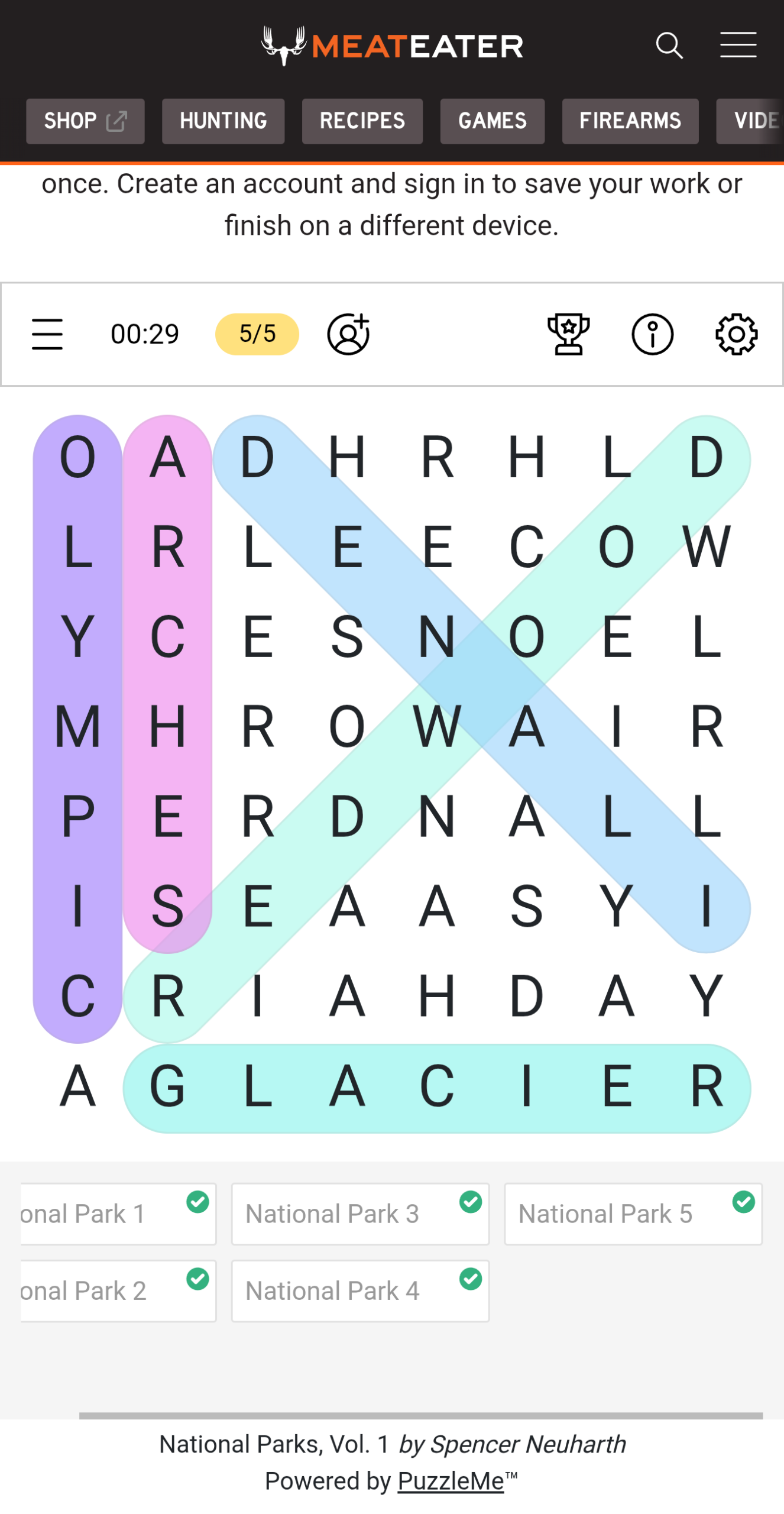 meat eater crossword