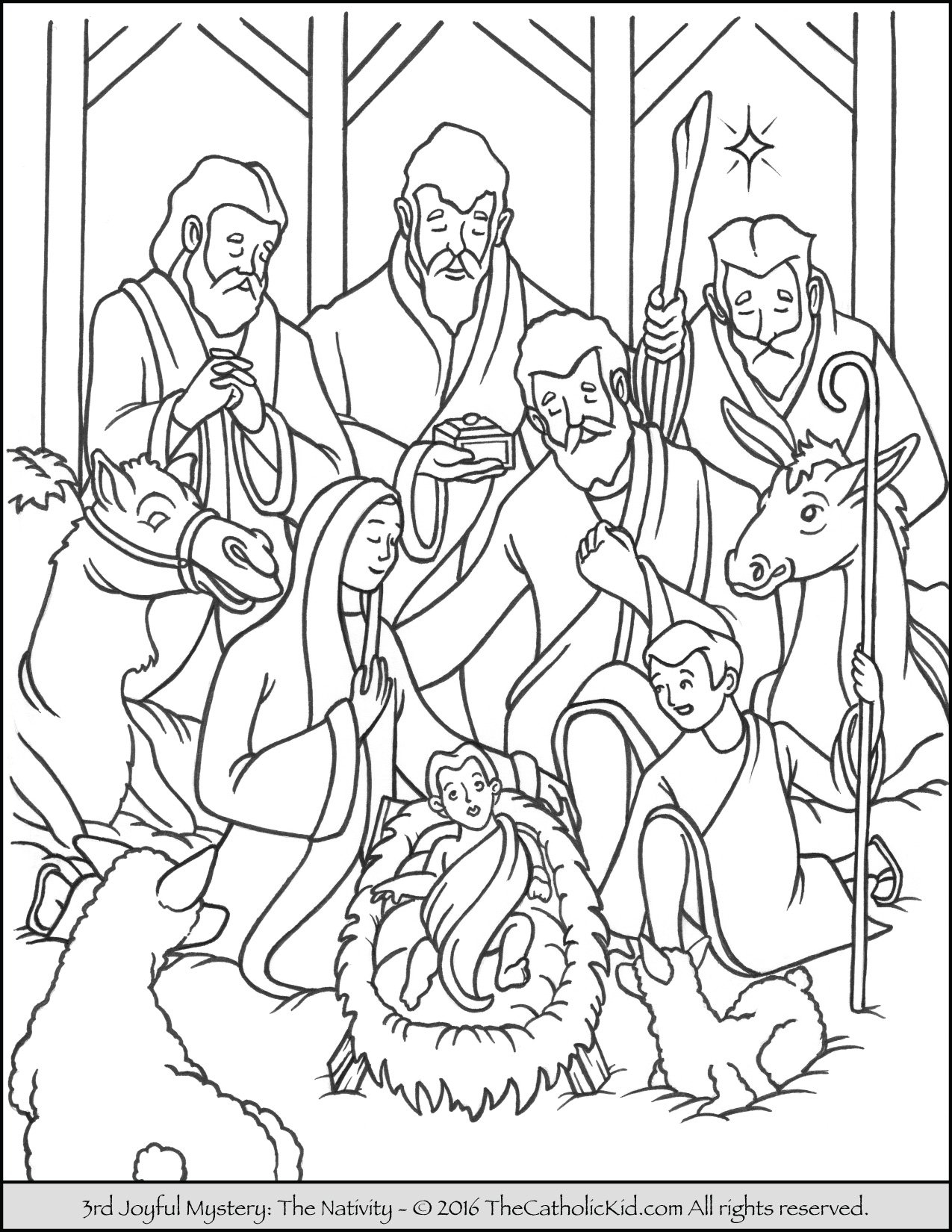 nativity coloring pages