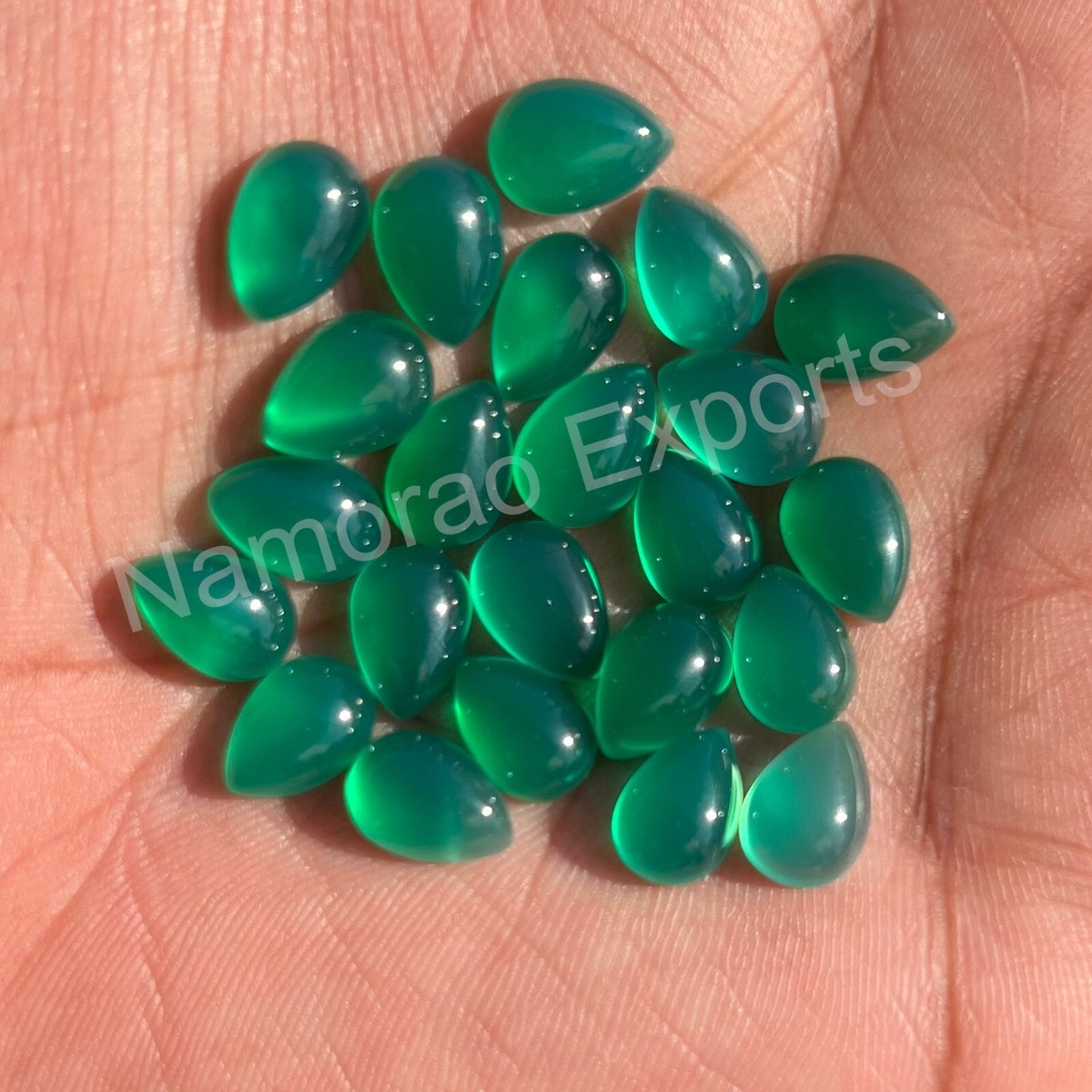 Natural Green Onyx Pear 3x5 Mm To 15x20 Mm Cabochon Loose Gemstone Lot EBay