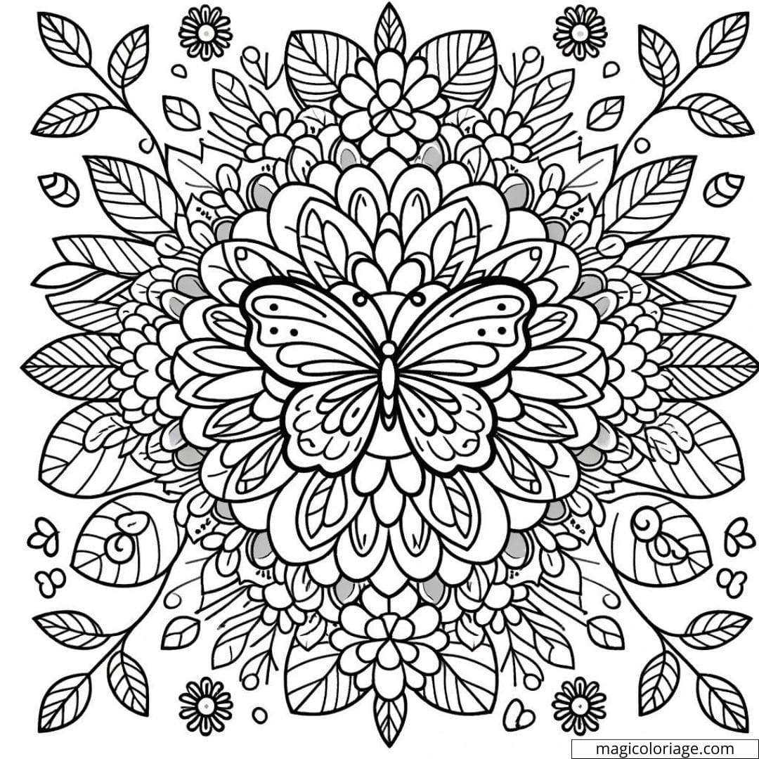 Nature And Mandala Coloring Pages 1221 Printable Drawings Free PDF 
