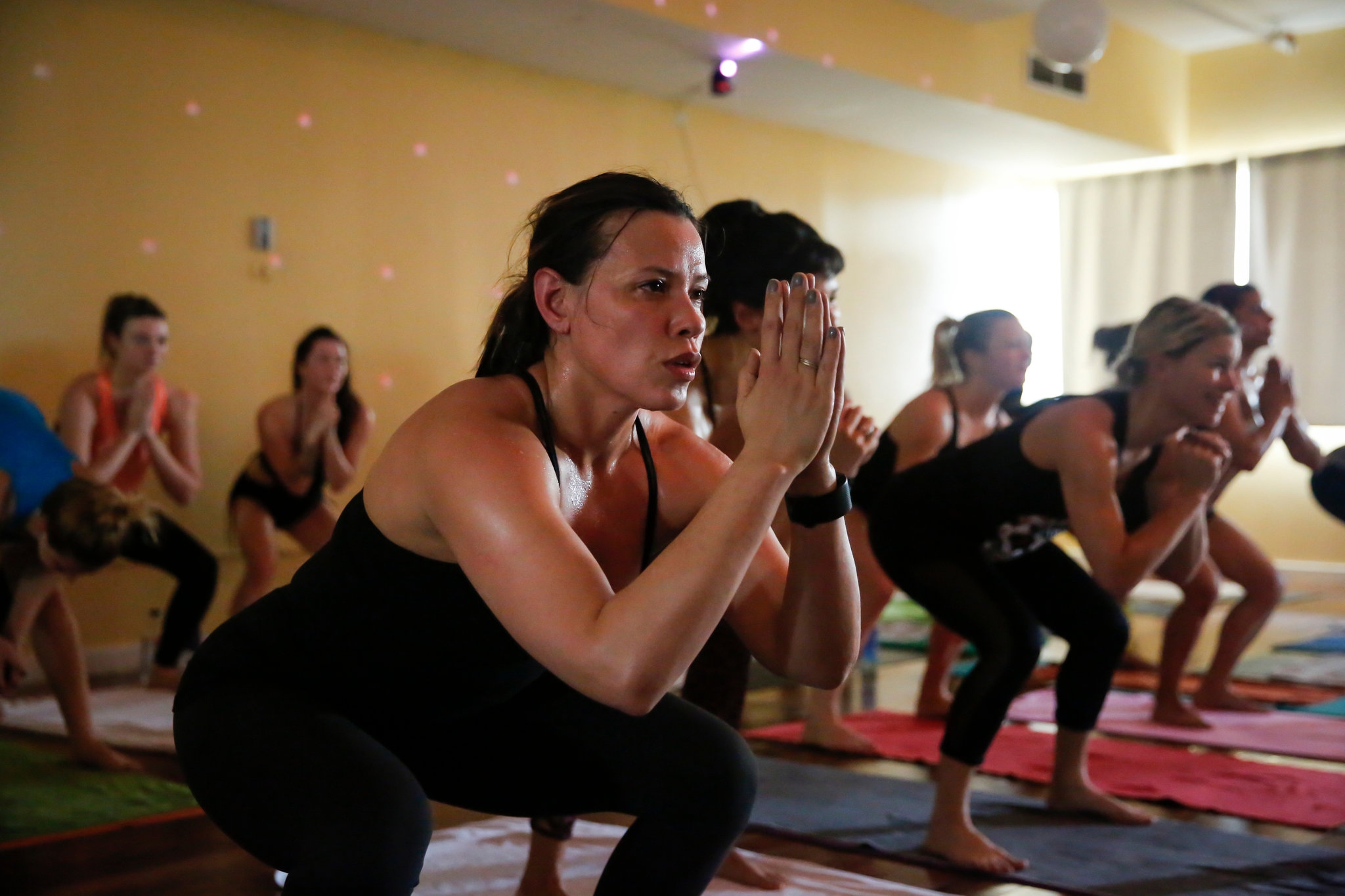 New At The Yoga Studio A Hot Winter Workout With A Party Vibe The New York Times