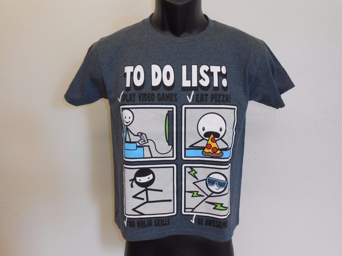 NEW Funny Graphic Tee TO DO LIST Youth Sizes XS S M L XL Shirt EBay