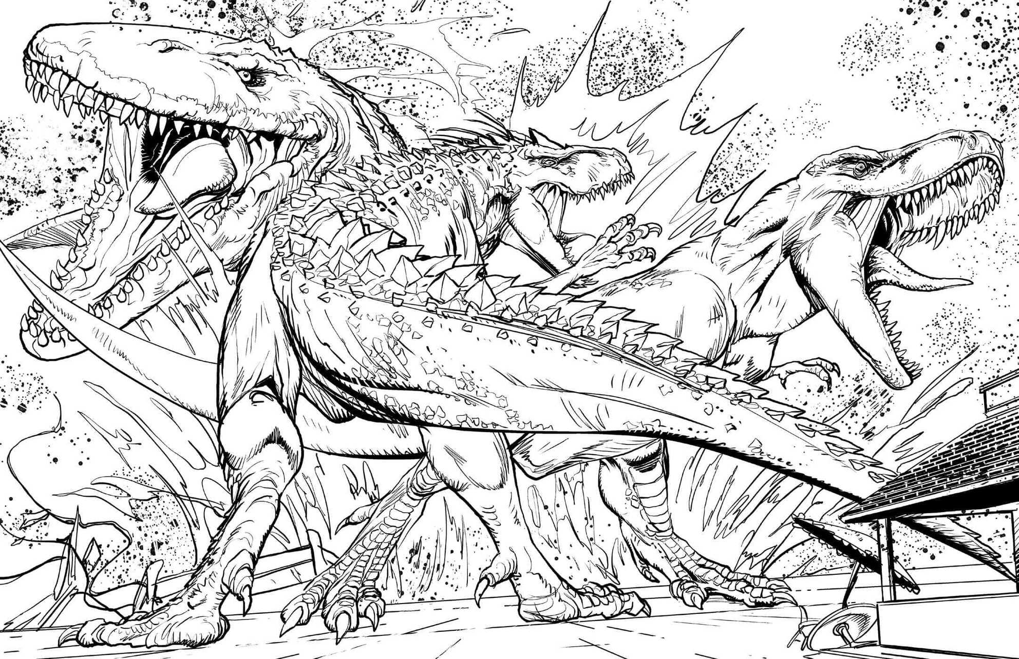 jurassic world coloring pages