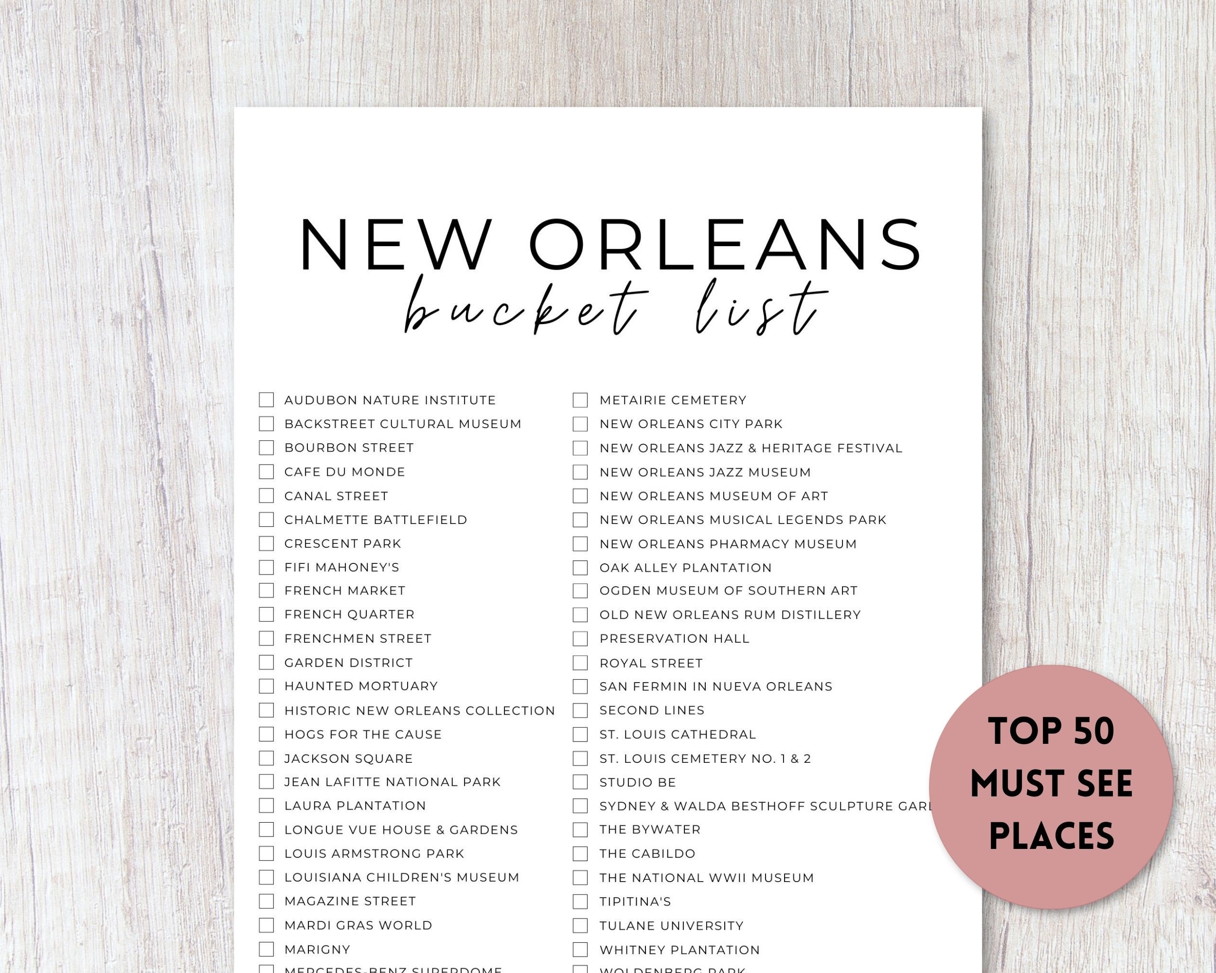 New Orleans Louisiana Bucket List Printable Travel Bucket List Travel Planner Checklist A4 US Letter Etsy New Orleans Louisiana Bucket List Printable Travel Bucket List Travel Planner Checklist A4 US Letter Etsy