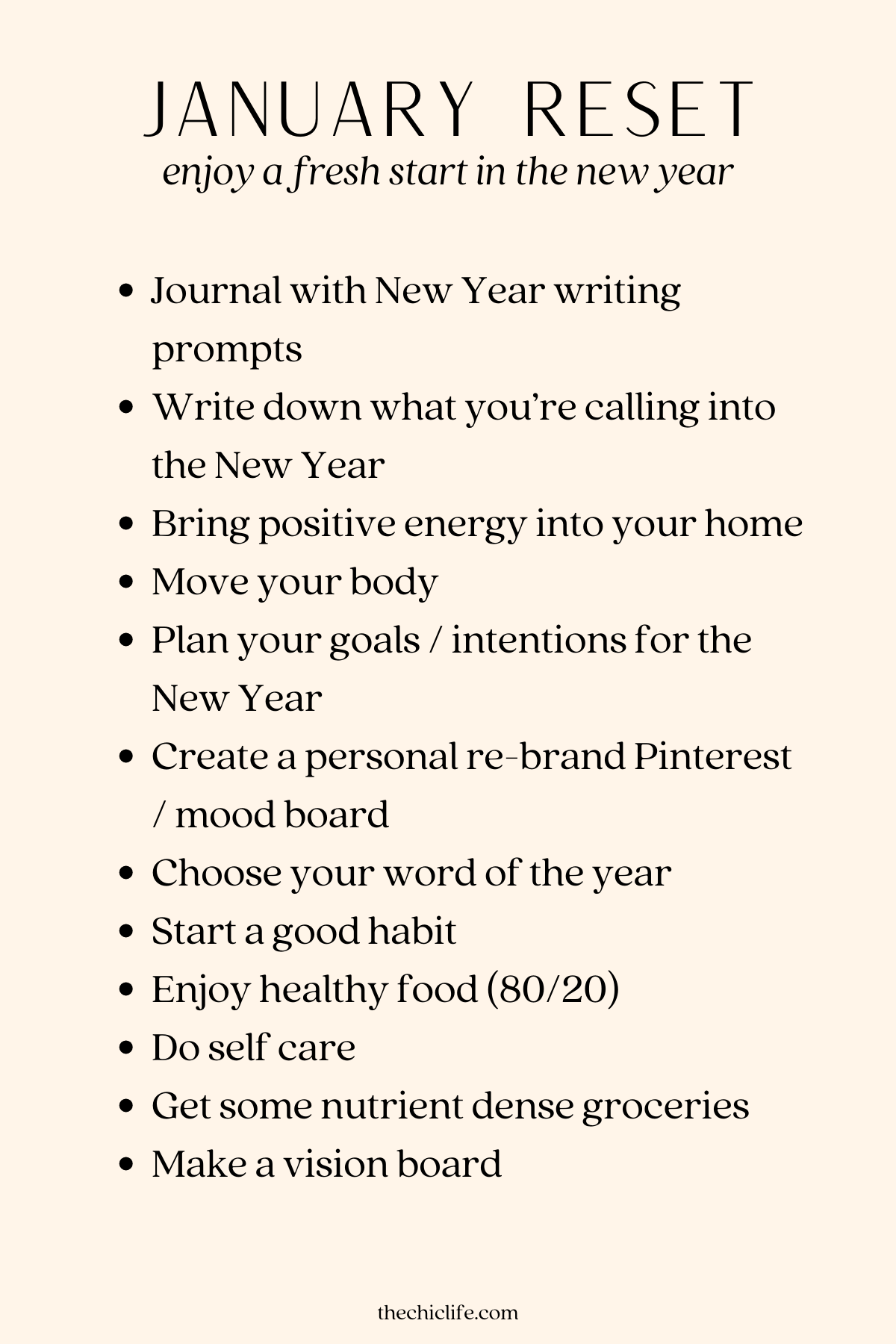 New Year Reset Guide And Checklist 2026 Prep For Your Best Year Yet The Chic Life