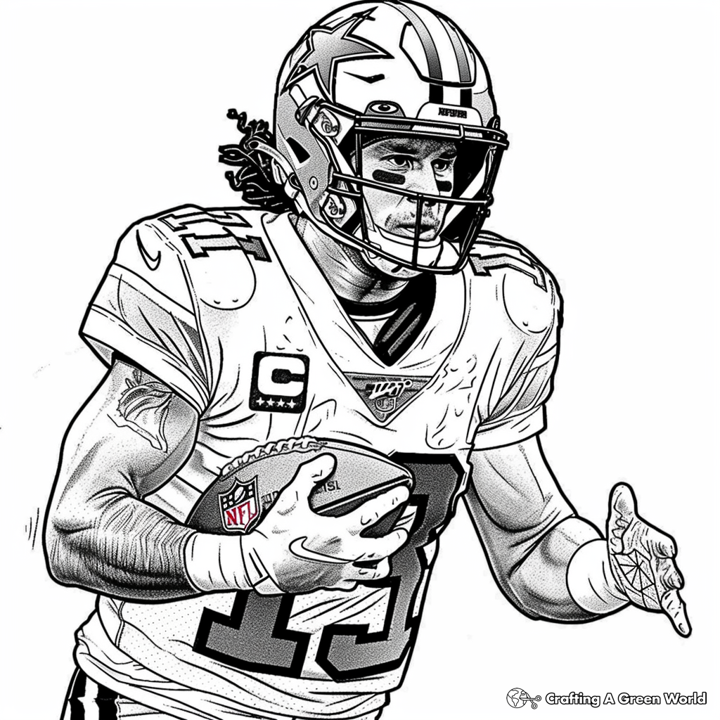 football player coloring page