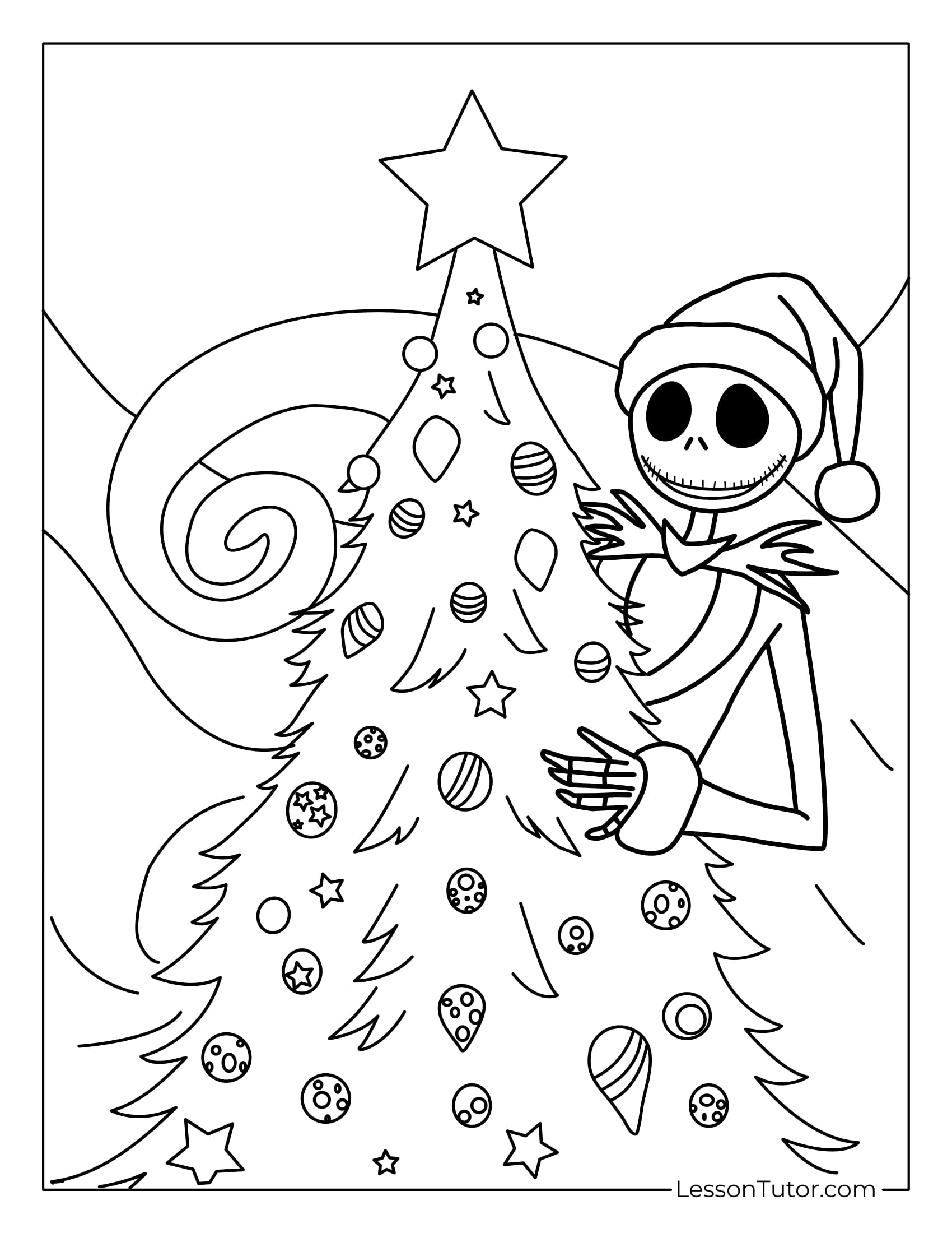 jack skellington coloring page