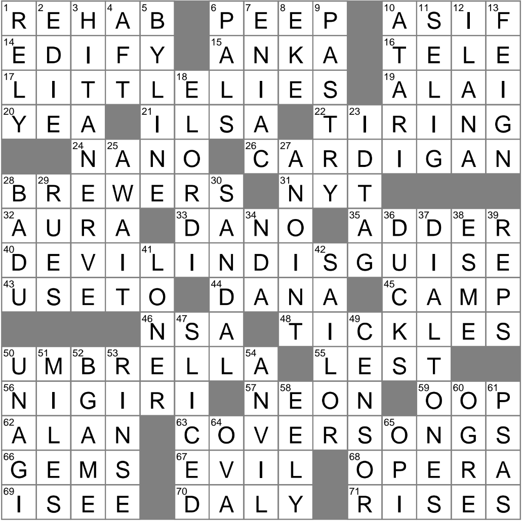 Not One s Best Effort Crossword Clue Archives LAXCrossword