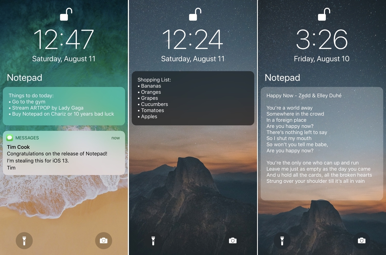 Notepad Lets You Type Notes To Yourself Directly From The Lock Screen