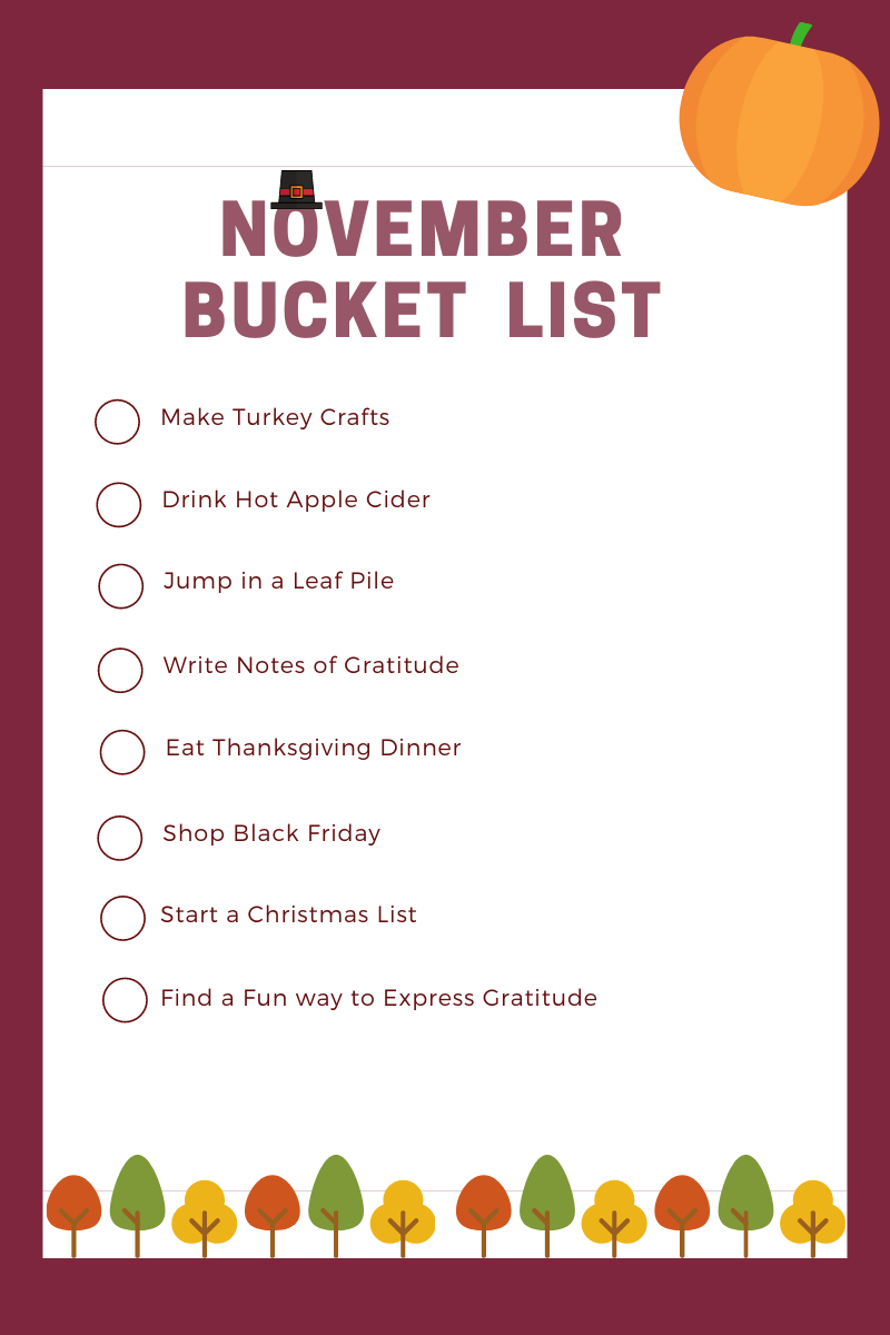 November Bucket List Caitlin Houston