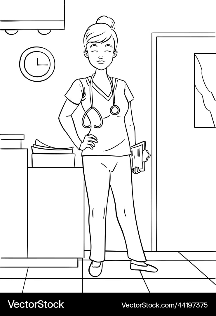nurse coloring pages