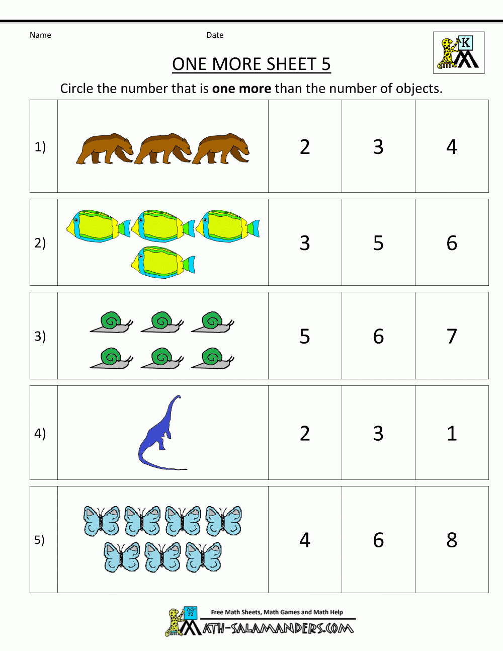 pre kg maths worksheets