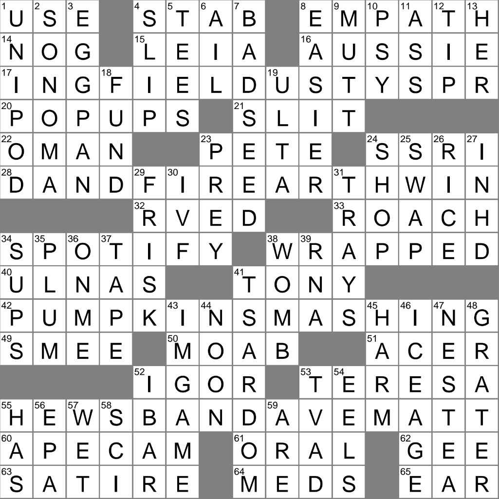 One Skilled At Reading Others Crossword Clue Archives LAXCrossword