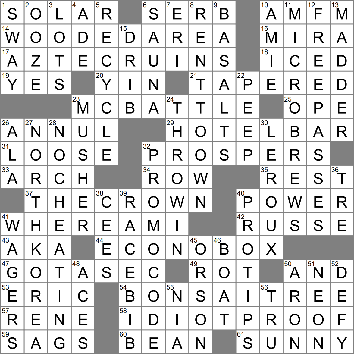 One With Artistic Training Crossword Clue Archives LAXCrossword