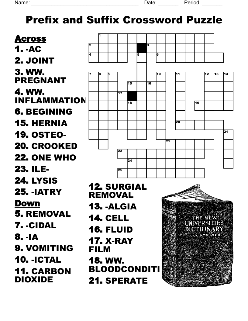 Organic Chemistry Prefixes Crossword WordMint Organic Chemistry Prefixes Crossword WordMint
