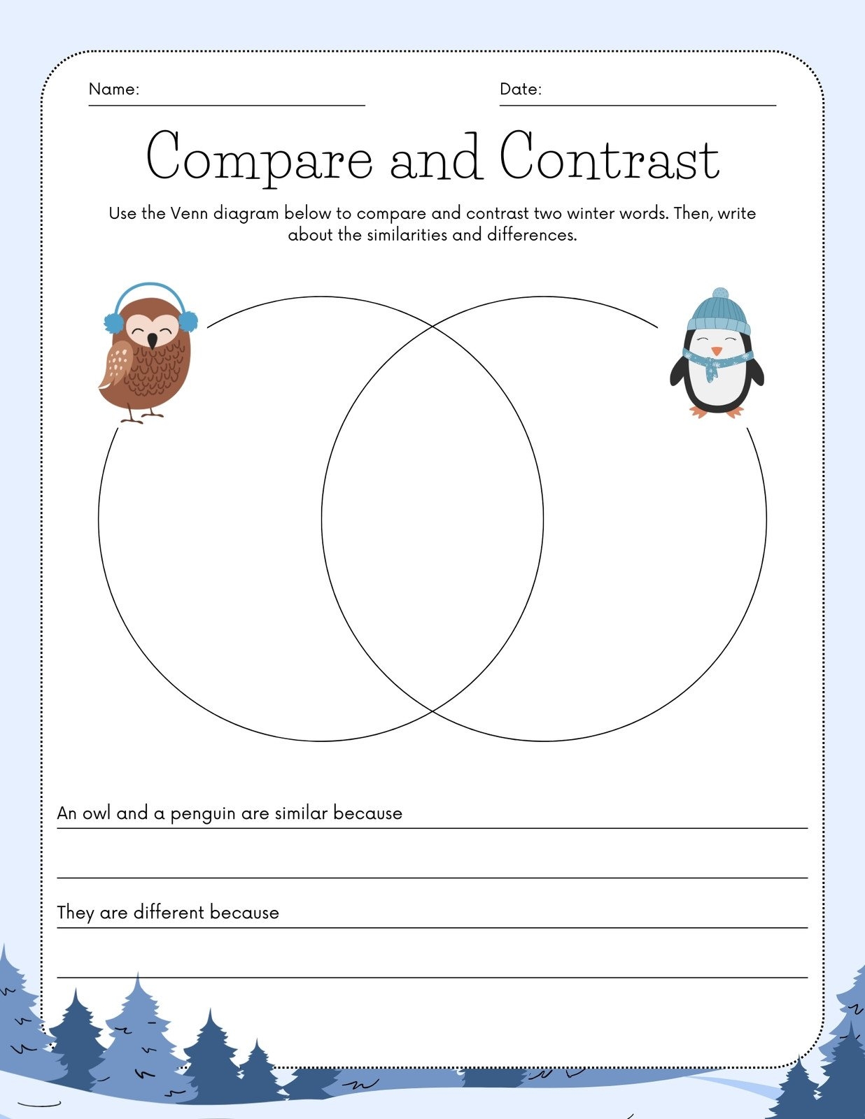 Page 2 Free And Customizable Compare And Contrast Templates Canva