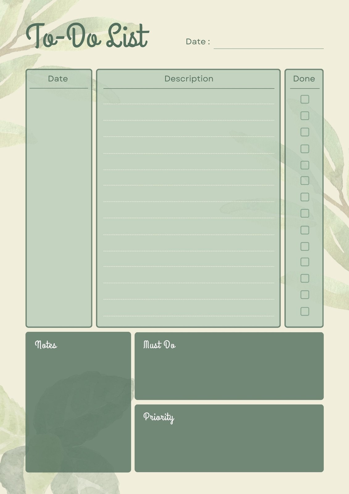Page 4 Free And Customizable To Do List Templates