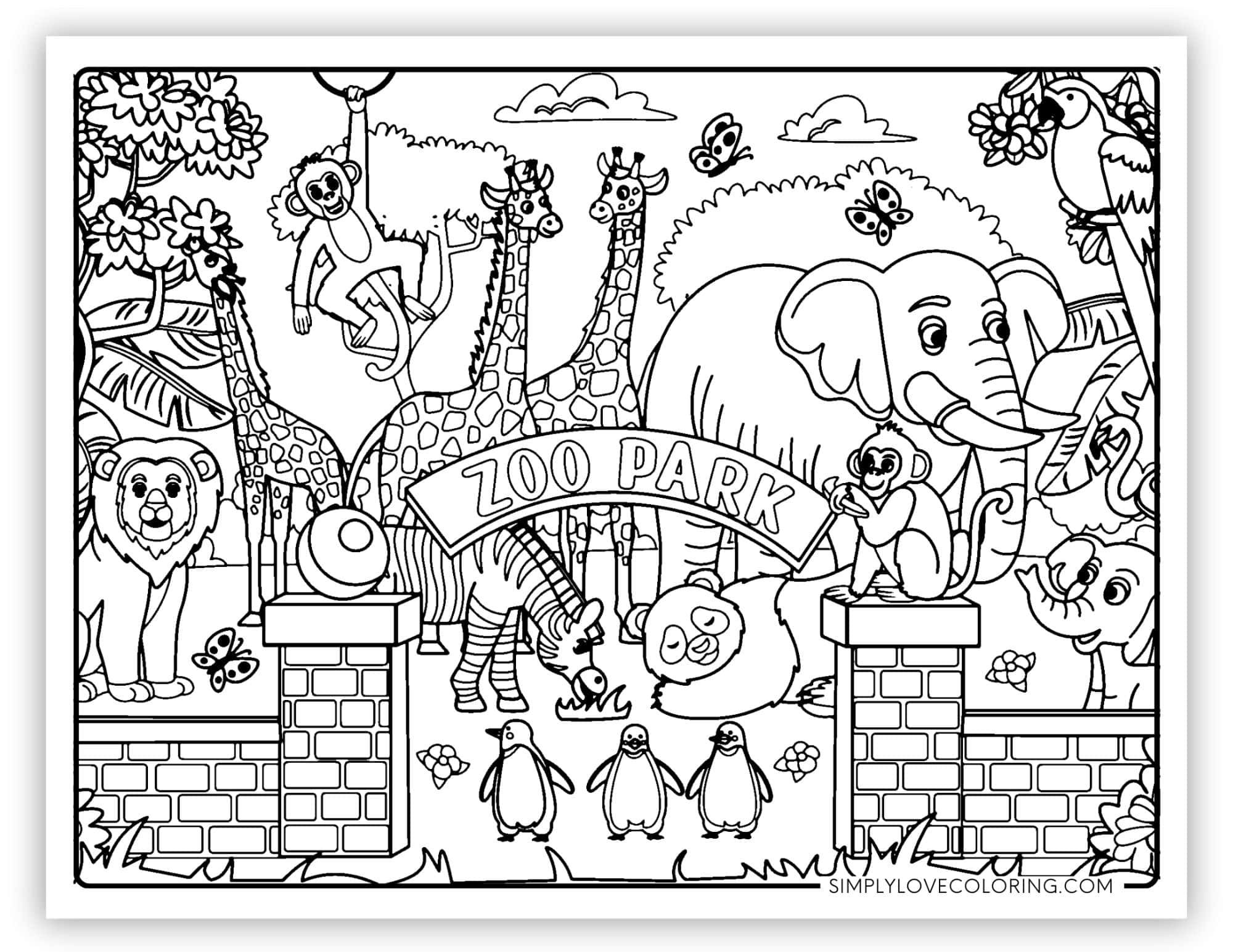 Painting Stencils Free Printable Zoo Coloring Pages Zoo Animals Coloring Page Coloring Page Zoo Stencils For Kids