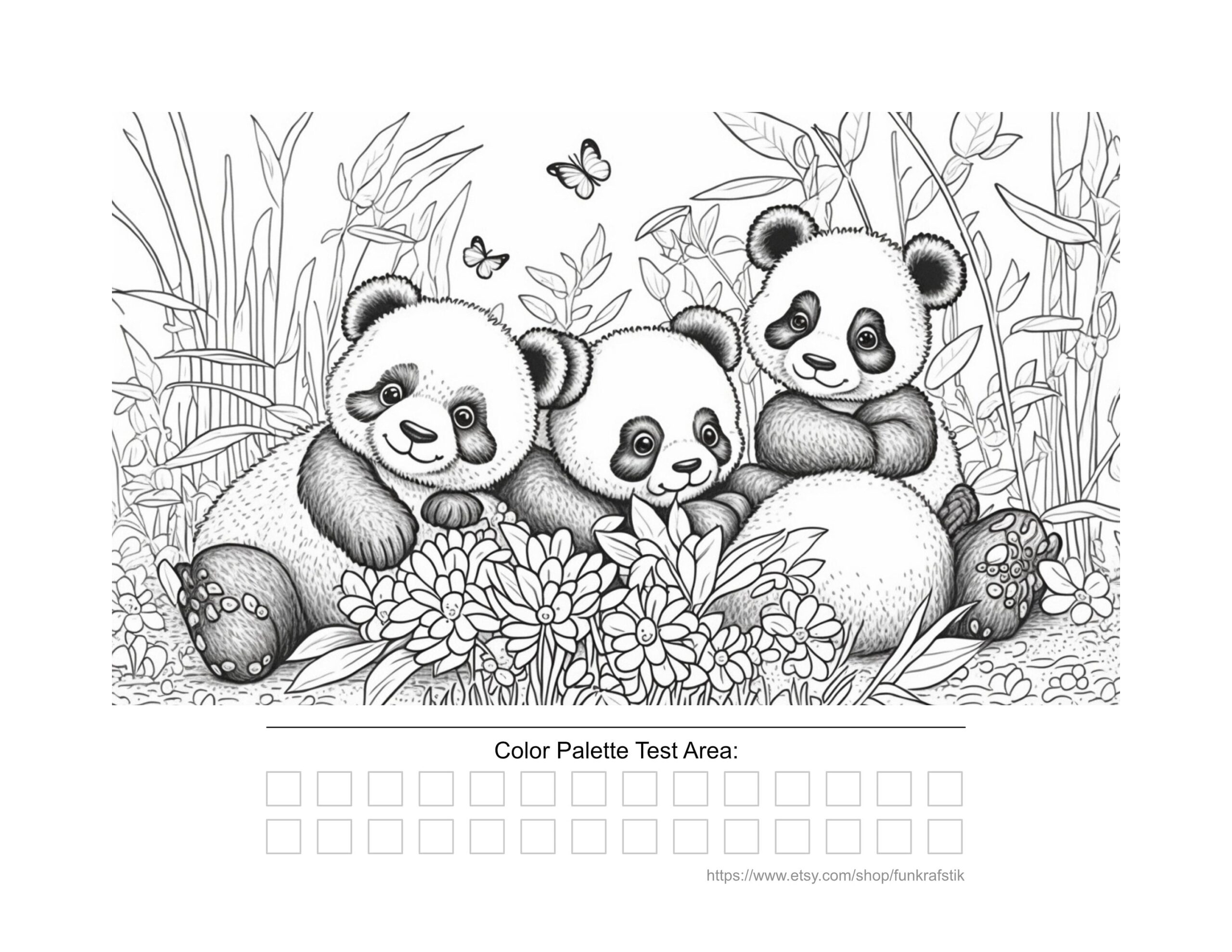 Panda Bear Cubs Coloring Pages For Adults 16 Adult Coloring Pages Printable Adult Coloring Digital File Printable PDF File With BONUS 4 Etsy Sweden
