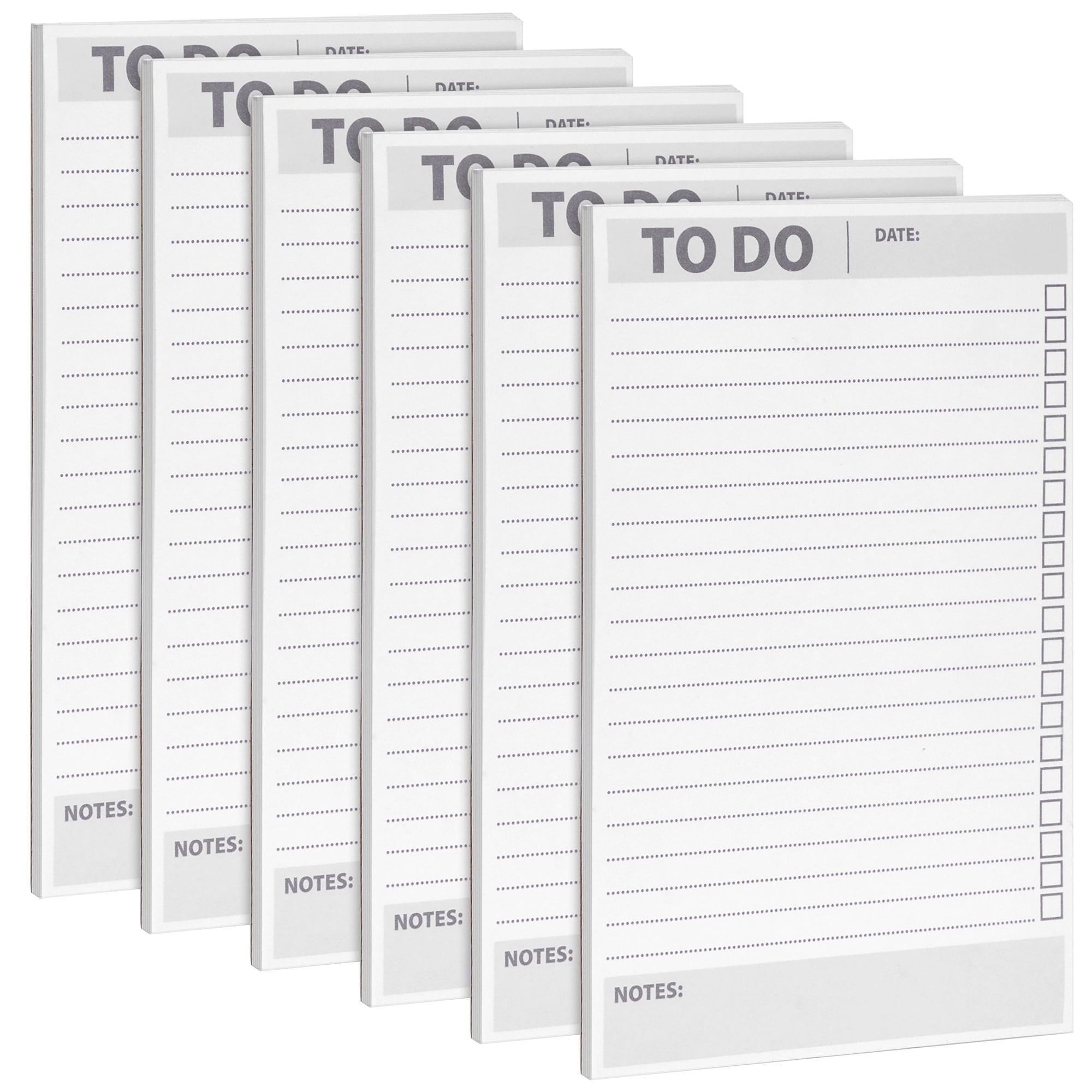 Paper Junkie 6 Pack To Do List Notepads Daily Reminder Checklist 8 5 X 5 5 Inches 60 Sheets Walmart