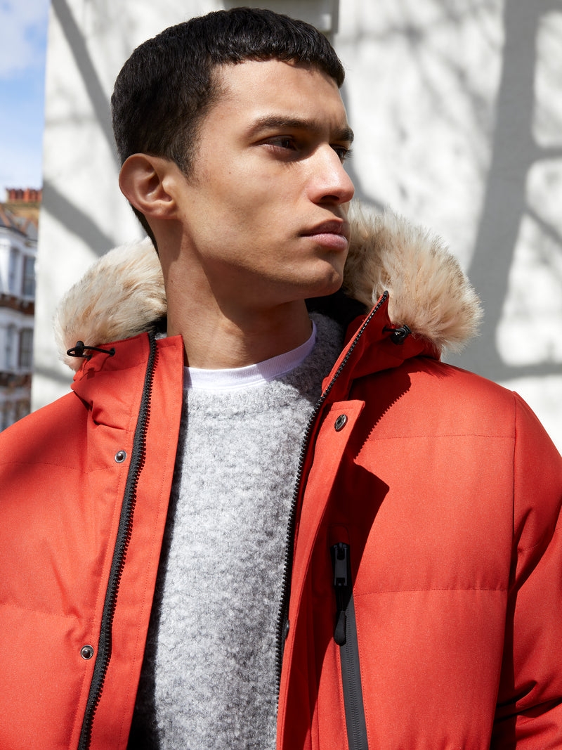 Parka Mens Orange Winter Coats Snorkel Parka Orange Parka Coat Mens Winter Coat Crossword Clue