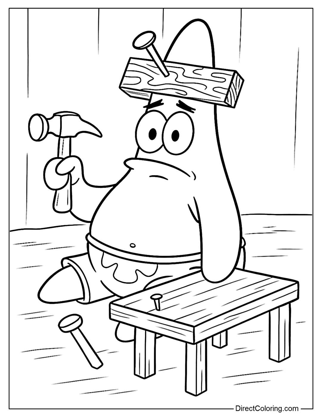 patrick star coloring pages