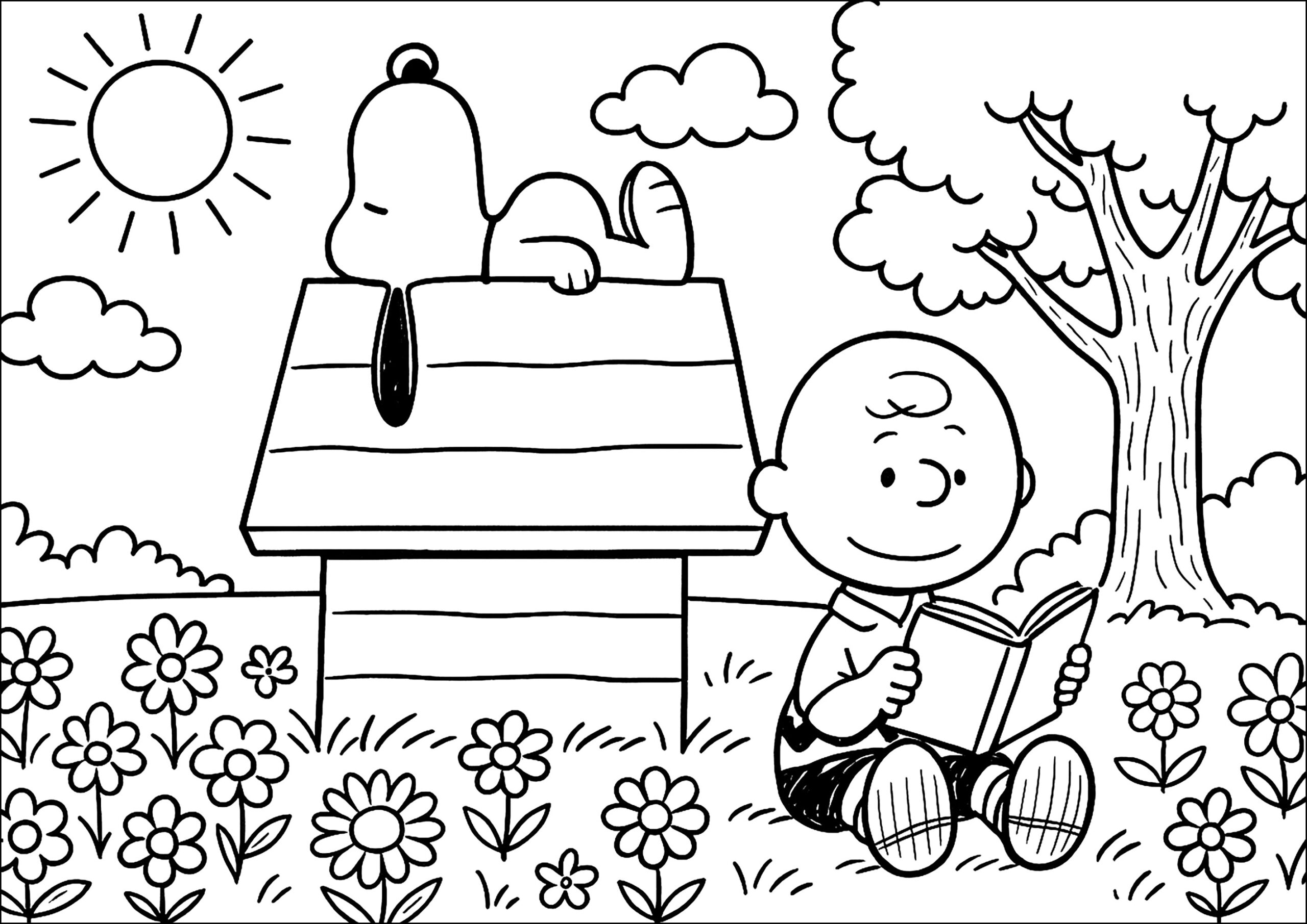 snoopy coloring pages