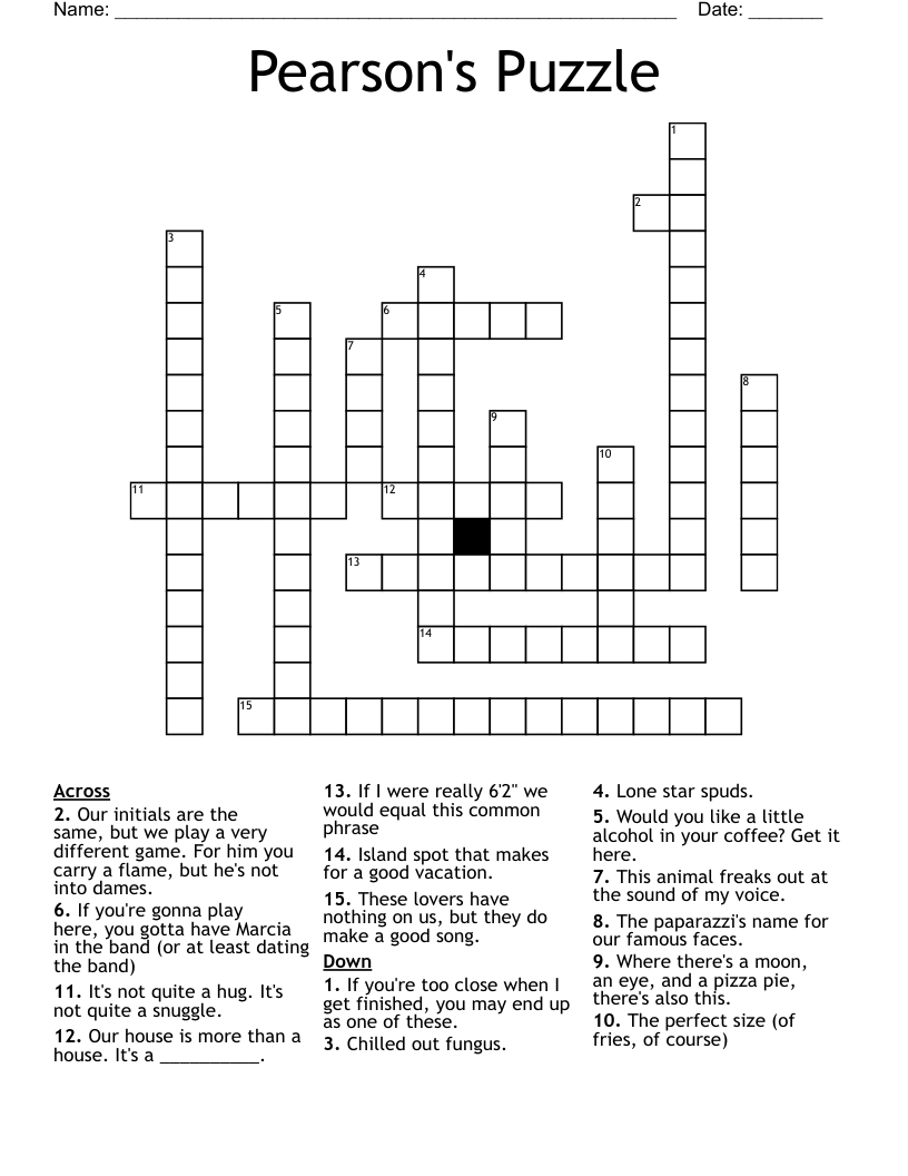 Pearson s Puzzle Crossword WordMint