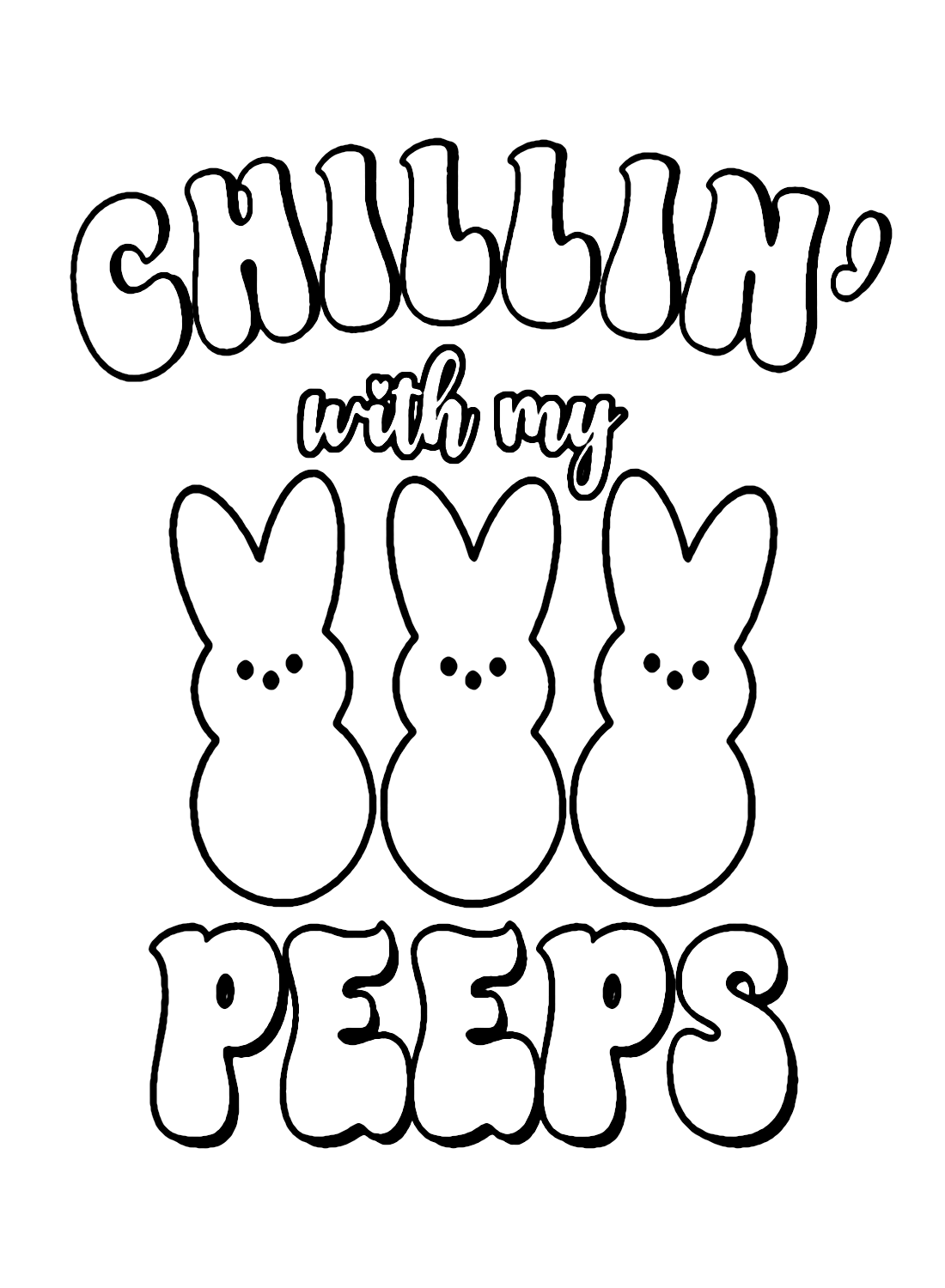 Peep Coloring Page