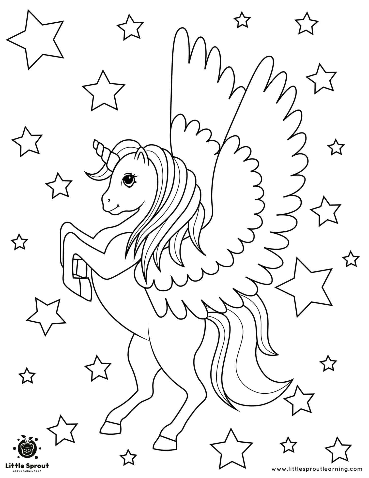 coloring pages of pegasus