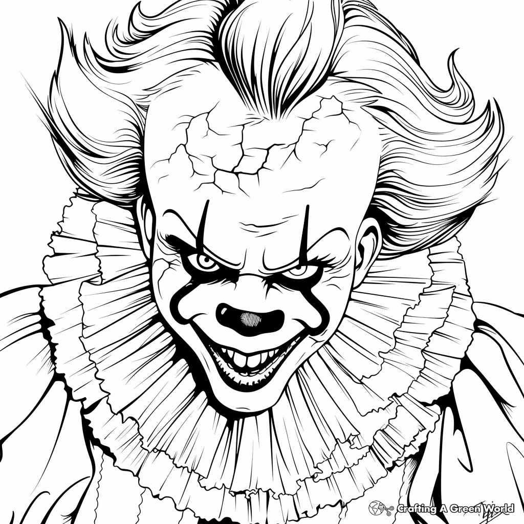 Pennywise Coloring Pages Free Printable 