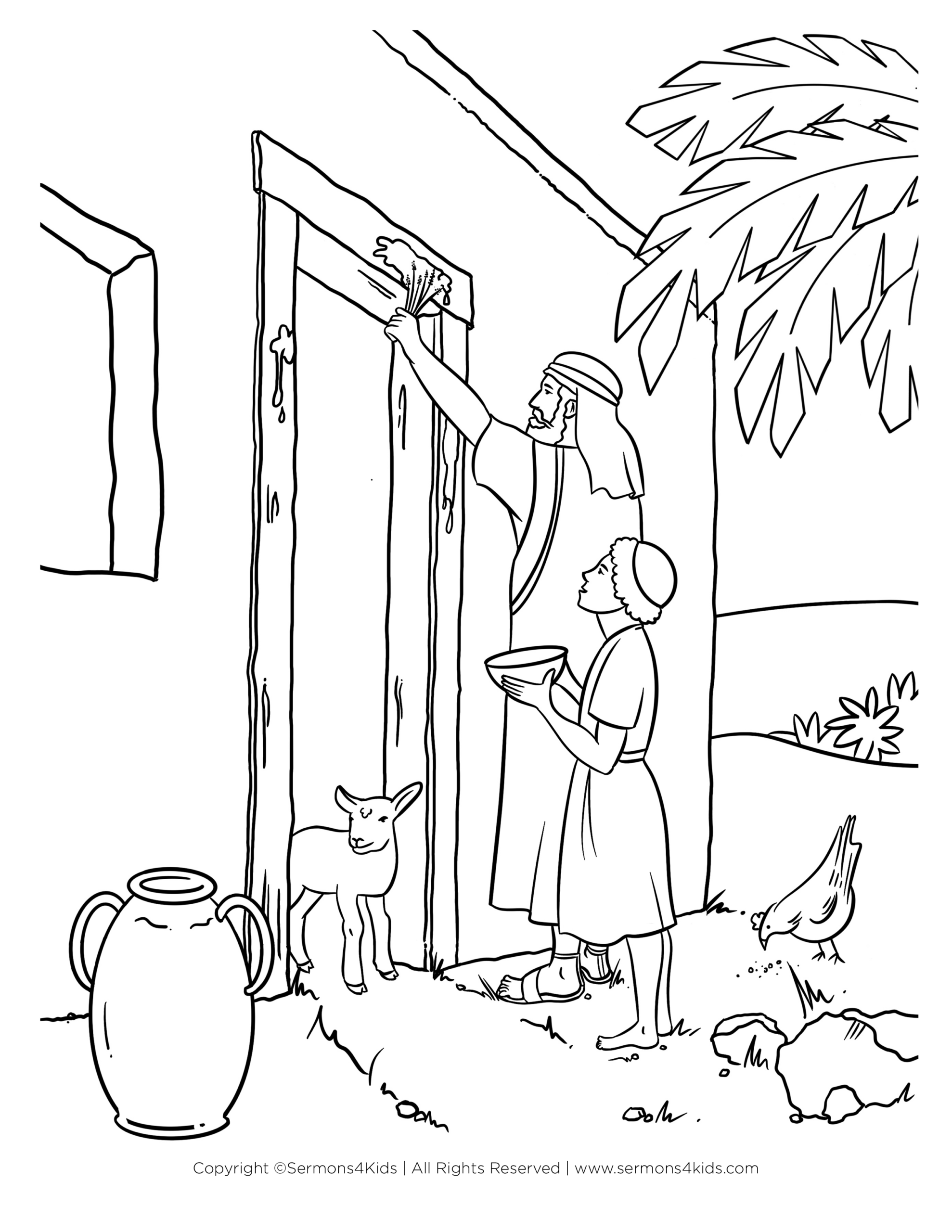 Pharaoh Coloring Pages Exodus 6 7 Passover Lamb Children s Sermons From