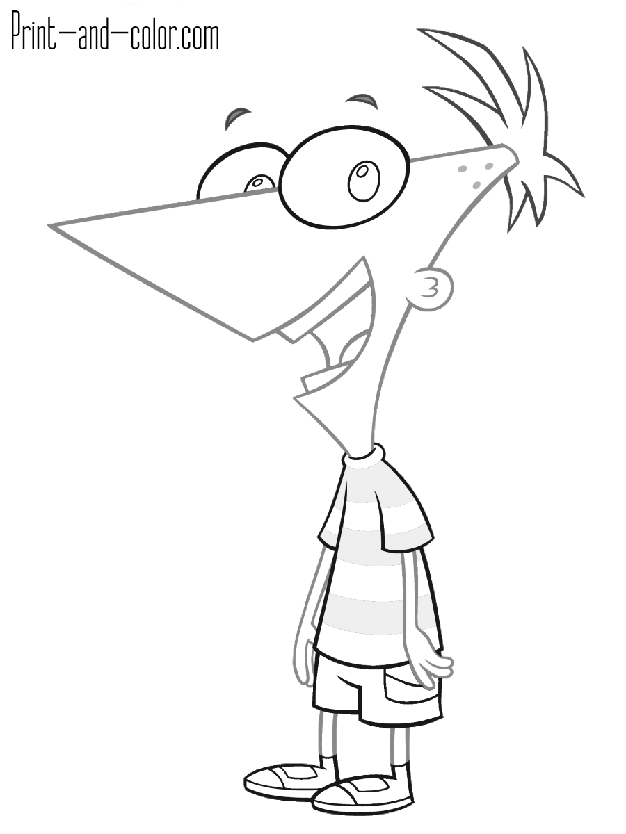 Phineas And Ferb Coloring Pages Print And Color Phineas And Ferb Coloring Pages Print And Color
