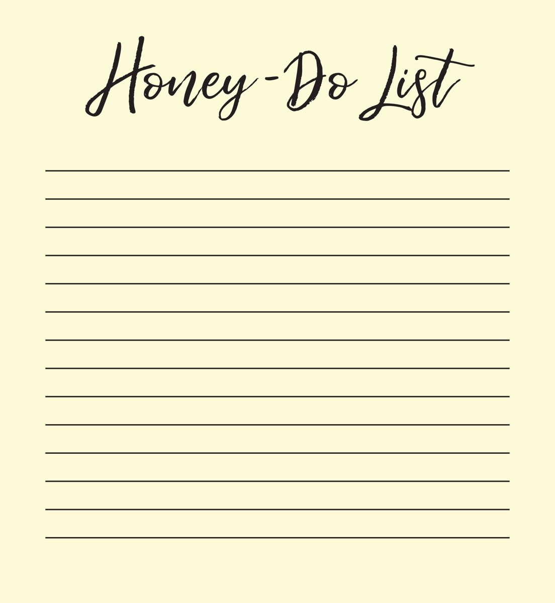 honey to do list printable