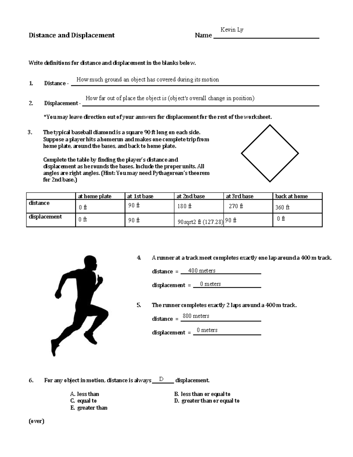 Physics Distance Displacement Worksheet Definitions Examples Studocu Physics Distance Displacement Worksheet Definitions Examples Studocu