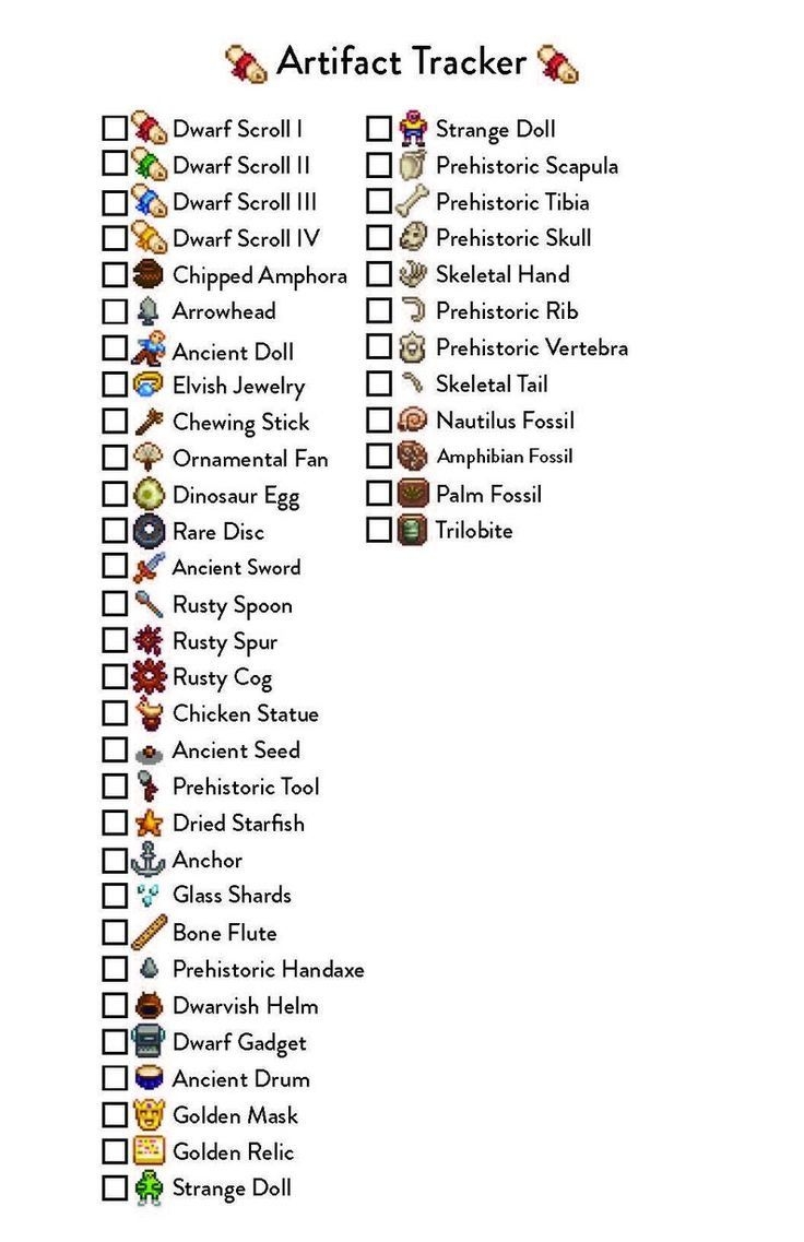 stardew valley to do list