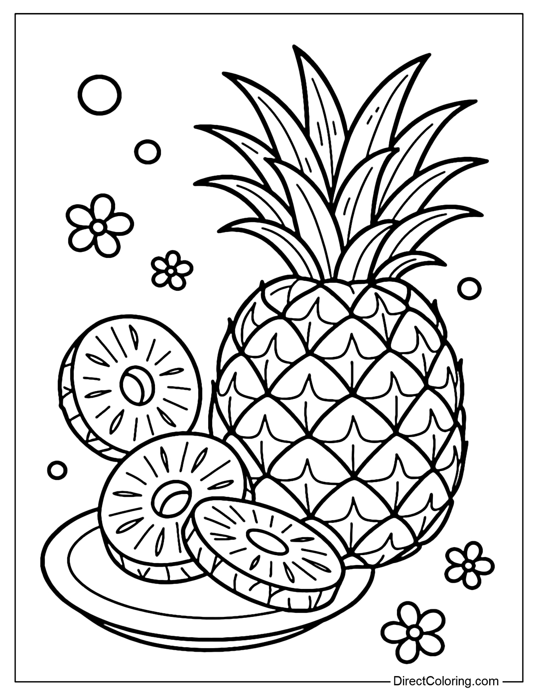 Pineapple Coloring Pages Free PDF To Download And Print Pineapple Coloring Pages Free PDF To Download And Print