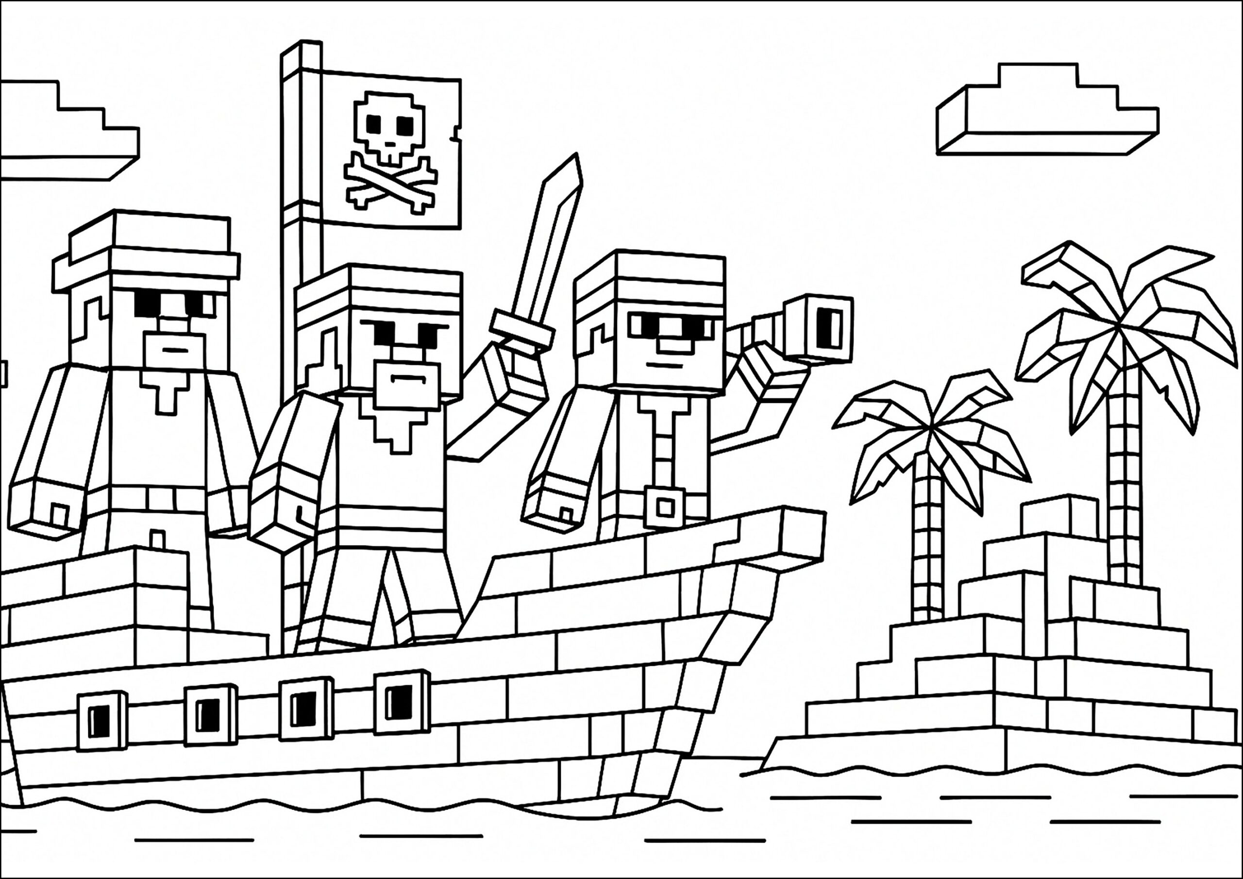 free minecraft coloring pages