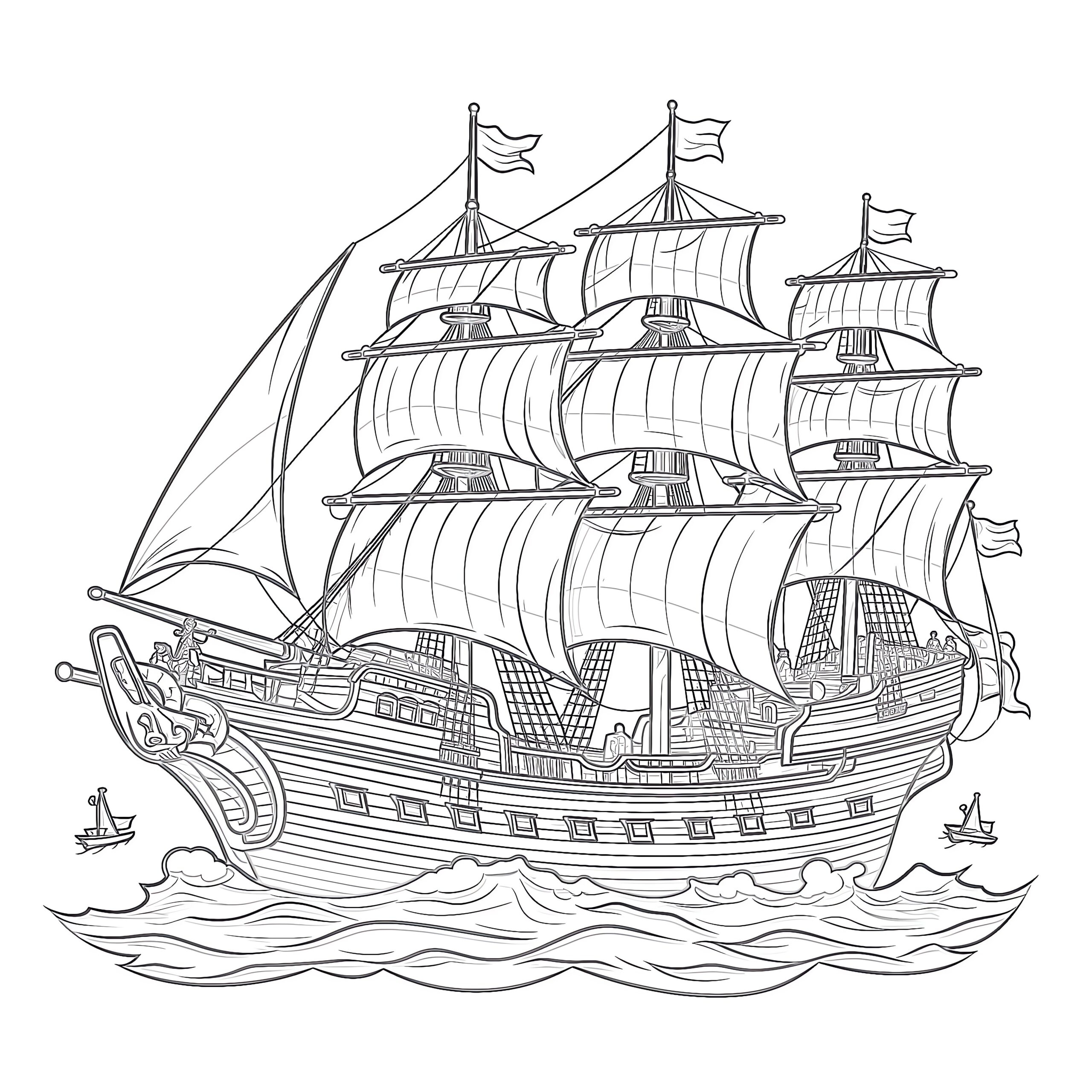 pirate ship coloring pages