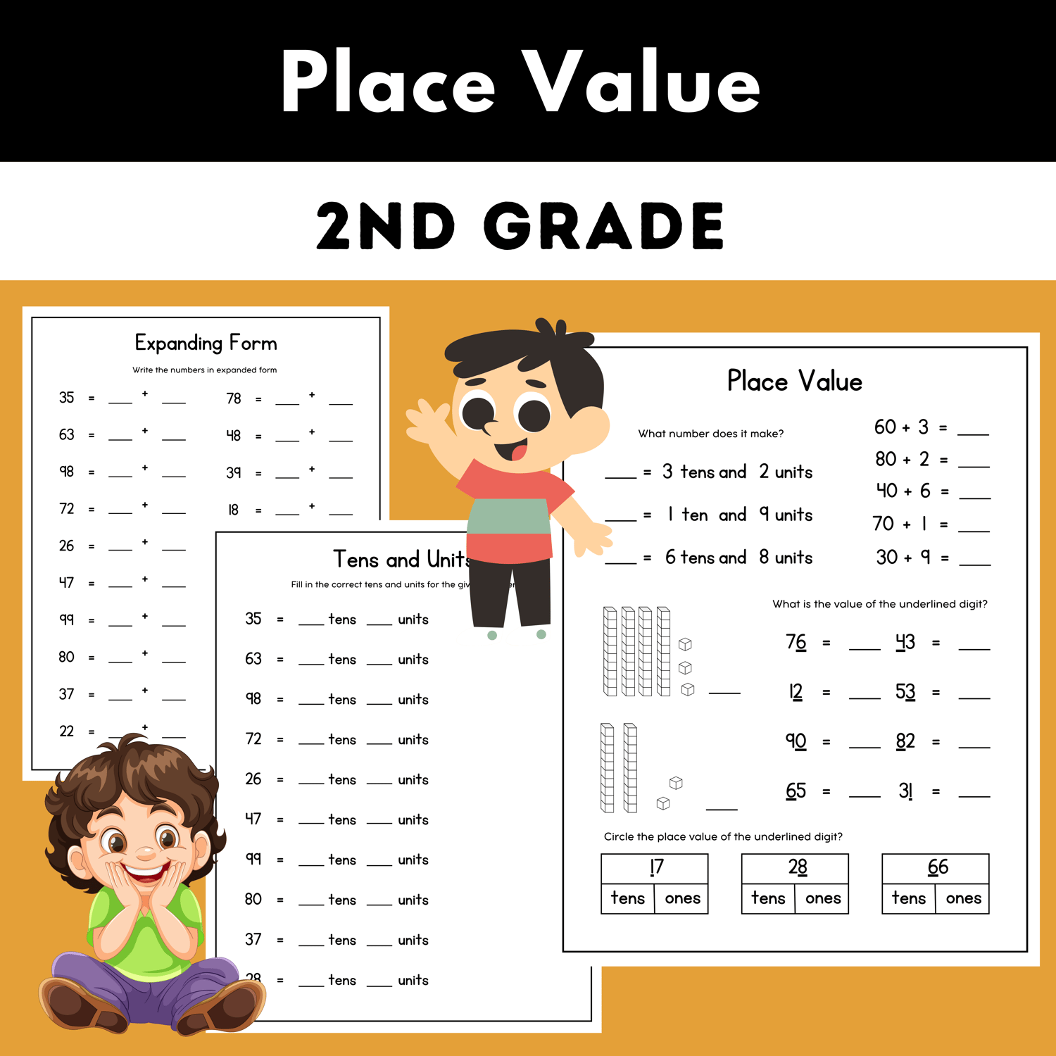 Place Value Worksheets For 1st And 2nd Grade Payhip Place Value Worksheets For 1st And 2nd Grade Payhip