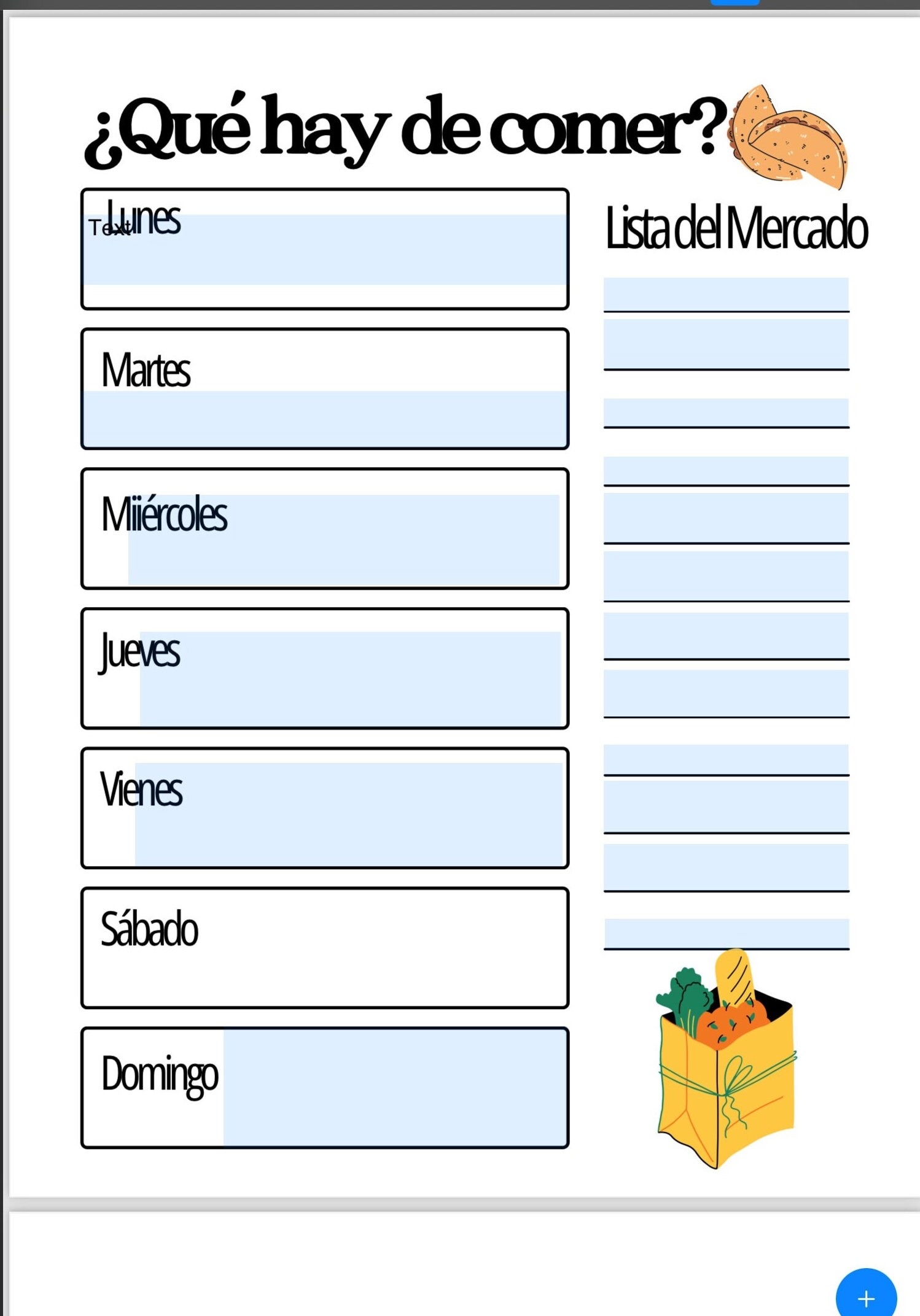 Planner Para Cocinar Editable PDF Lista De Mercado Planner Sencillo Para Imprimir O Usar En Mobil Agenda De Cocinar Para Mam Etsy